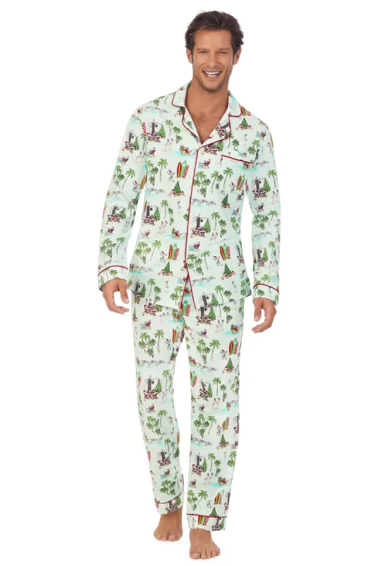 Warm Wishes Men's Long Sleeve Classic Stretch Jersey PJ Set sold by BedHead