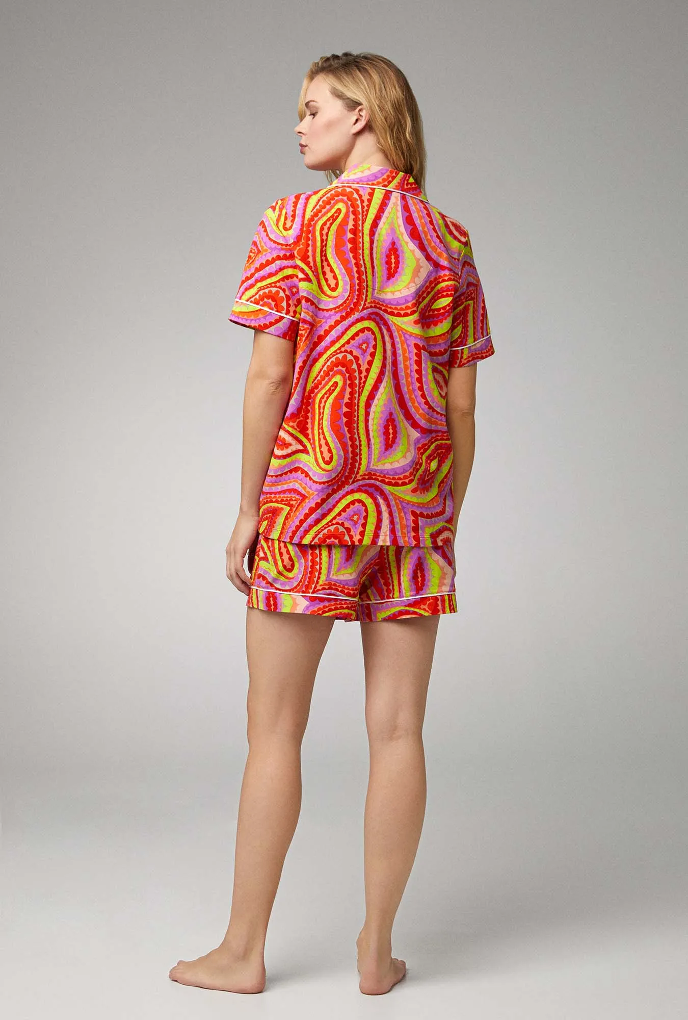BedHead x Trina Turk Vivacious Short Sleeve Stretch Jersey Shorty PJ Set sold by BedHead product image thumbnail 4