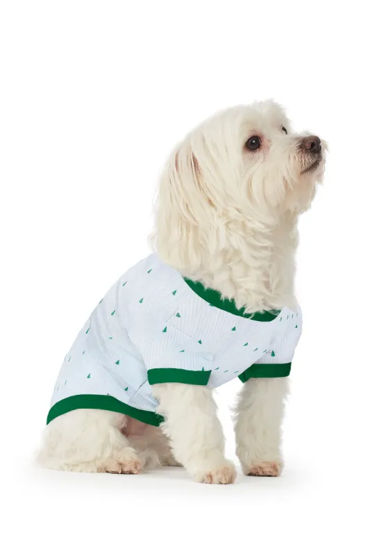 Holiday Trees Stretch Jersey Dog Pajama sold by BedHead