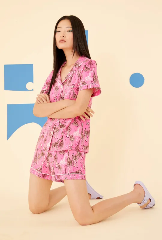 Tanzania Towers Short Sleeve Classic Shorty Stretch Jersey PJ Set sold by BedHead