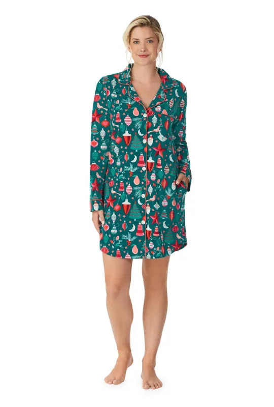 Tis the Season Long Sleeve Classic Stretch Jersey Sleepshirt sold by BedHead