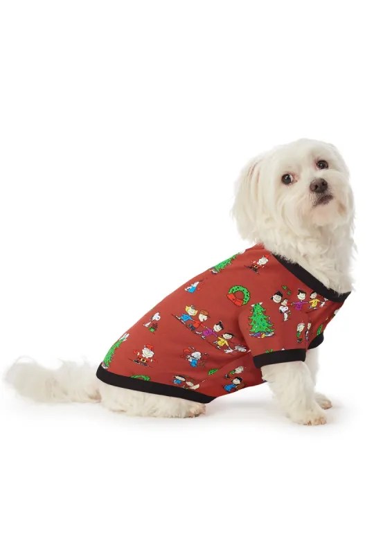 BedHead x Peanuts Holiday Party Stretch Jersey Dog Pajama sold by BedHead