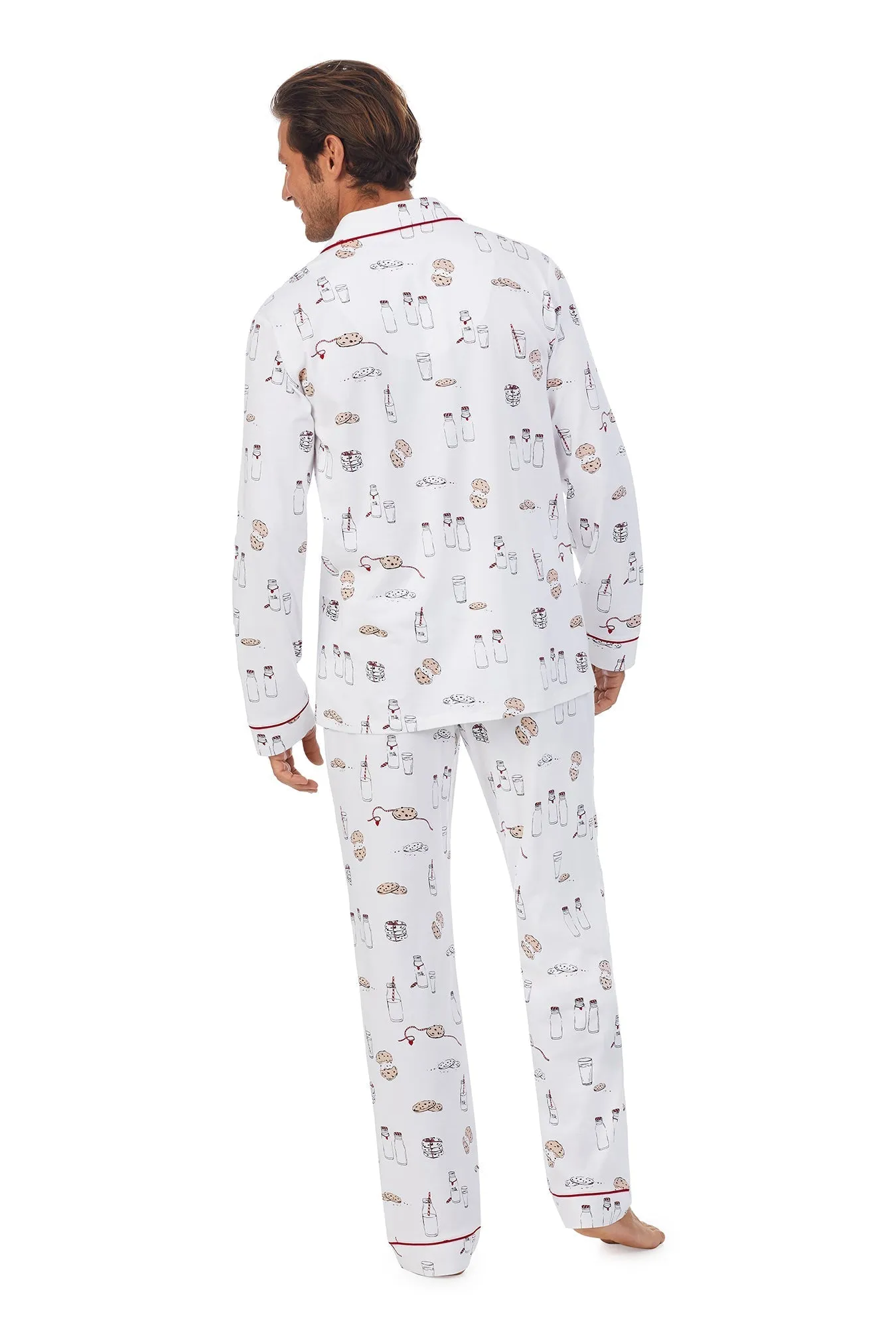 Milk and Cookies Men's Long Sleeve Classic Stretch Jersey PJ Set sold by BedHead product image thumbnail 2