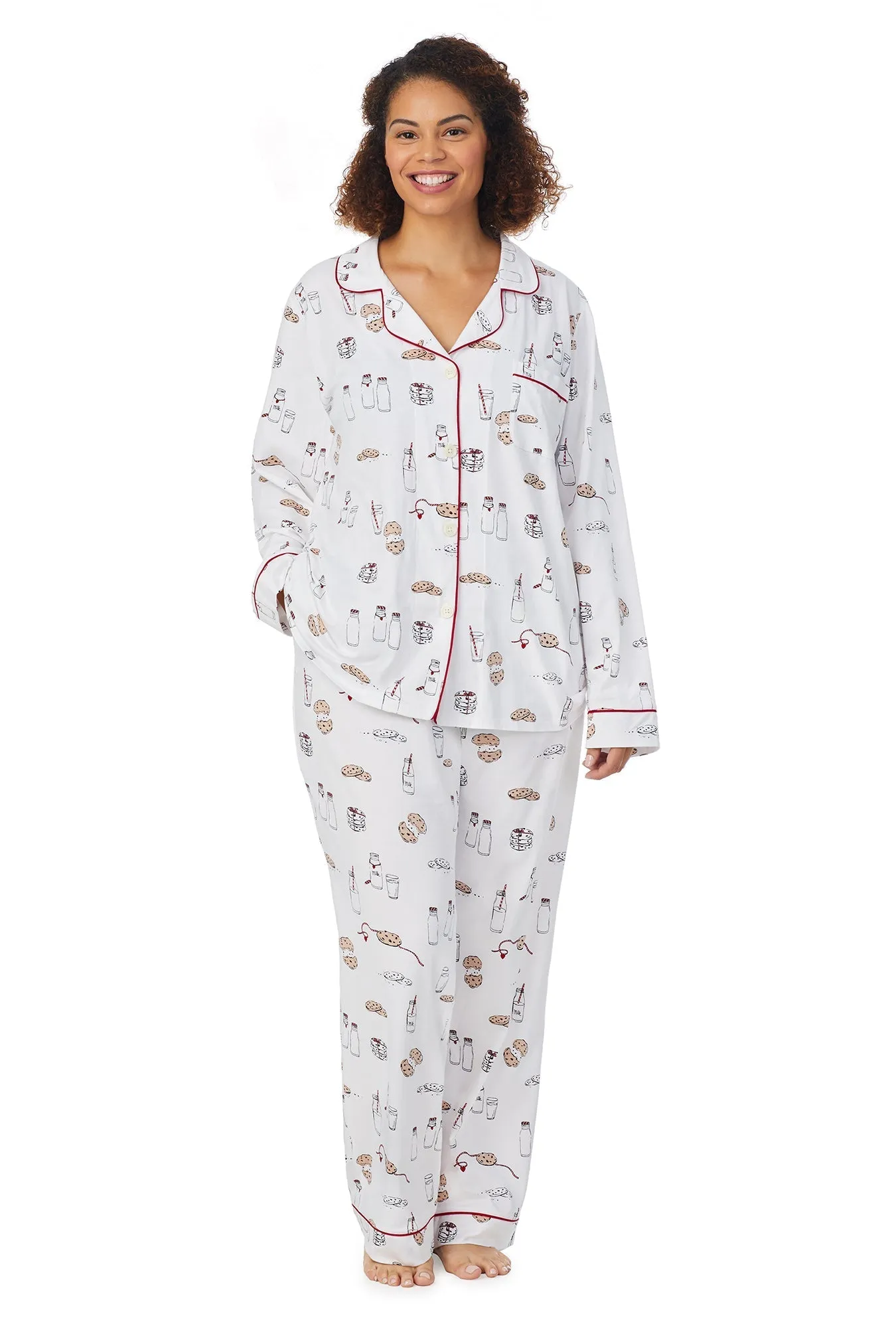 Milk and Cookies Long Sleeve Classic Stretch Jersey PJ Set sold by BedHead product image thumbnail 5
