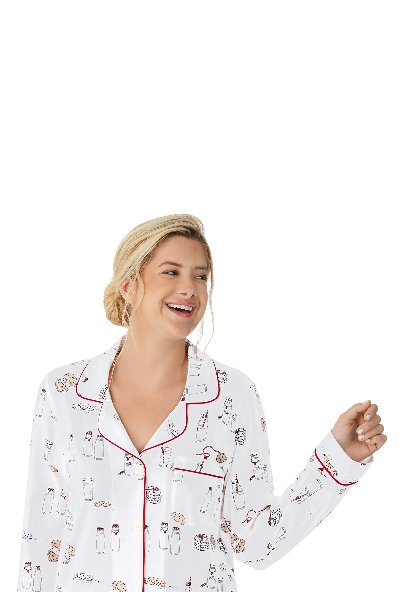 Milk and Cookies Long Sleeve Classic Stretch Jersey PJ Set sold by BedHead product image thumbnail 4
