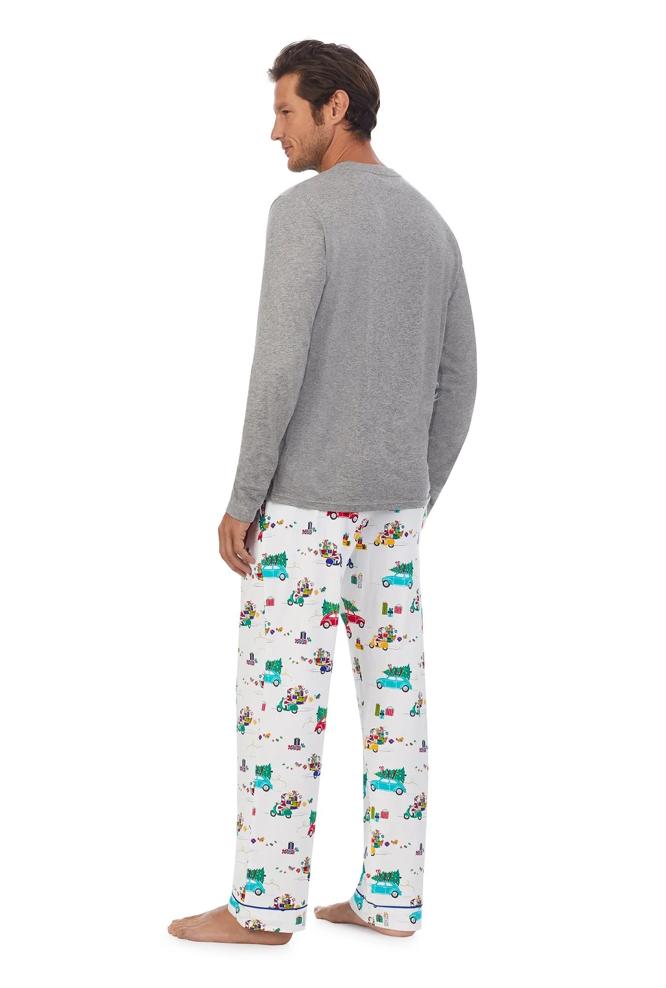 Holiday Rush Men's Henley Stretch Jersey PJ Set sold by BedHead product image thumbnail 2