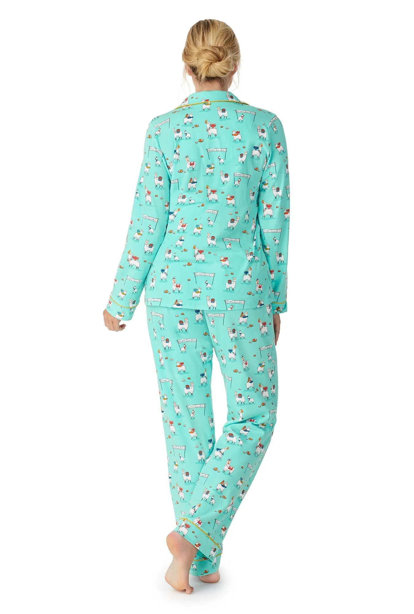Happy Llamakkah Long Sleeve Classic Stretch Jersey PJ Set sold by BedHead product image thumbnail 3