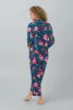 BedHead x Trina Turk India Garden 3/4 Sleeve Classic Stretch Jersey Cropped PJ Set sold by BedHead