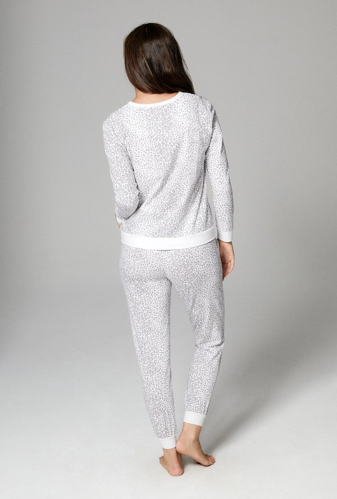 Snowcat Long Sleeve Pullover Crew and Jogger Stretch Jersey PJ Set sold by BedHead product image thumbnail 3