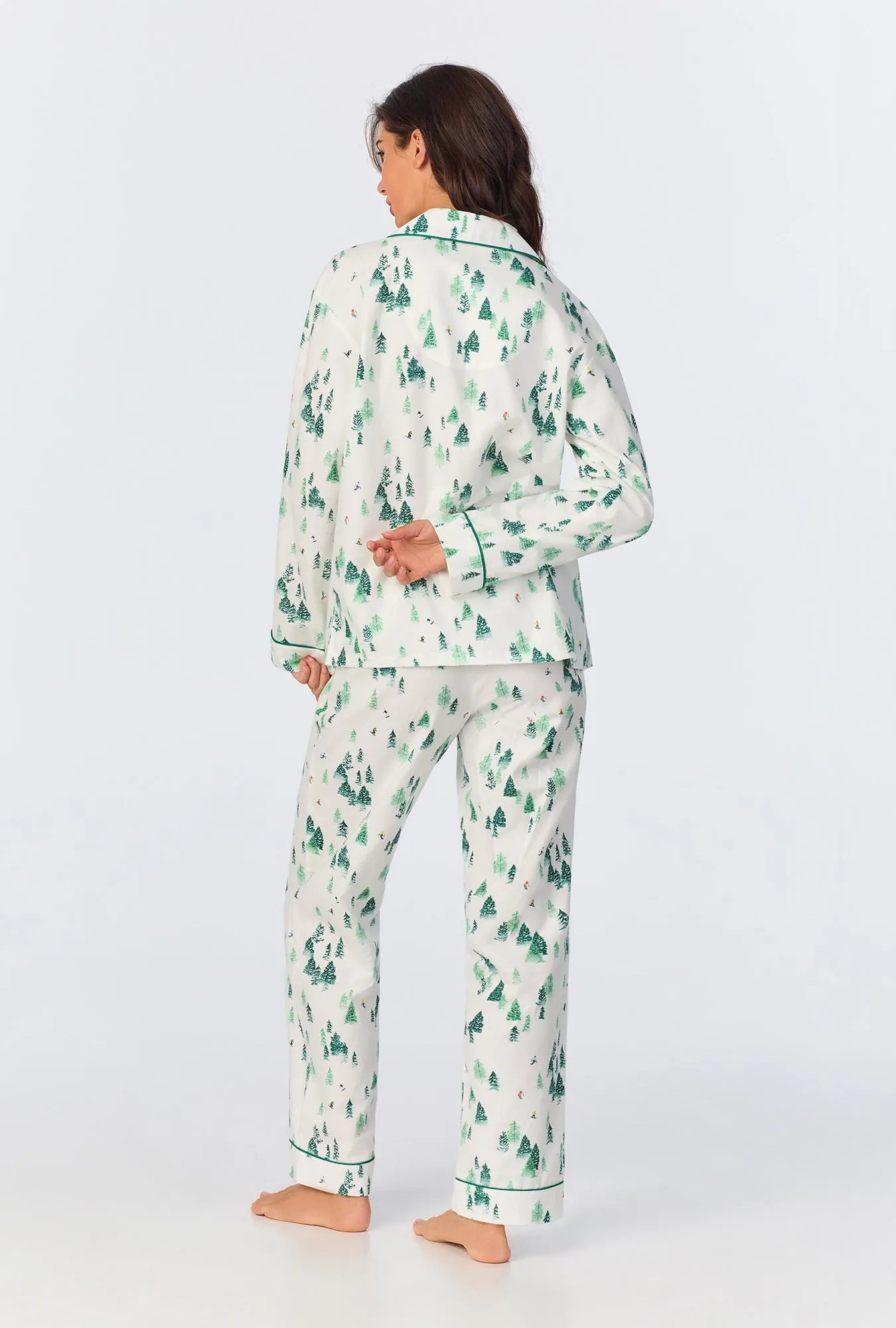 Hit the Slopes Long Sleeve Classic Woven Portuguese Flannel PJ Set sold by BedHead product image thumbnail 3