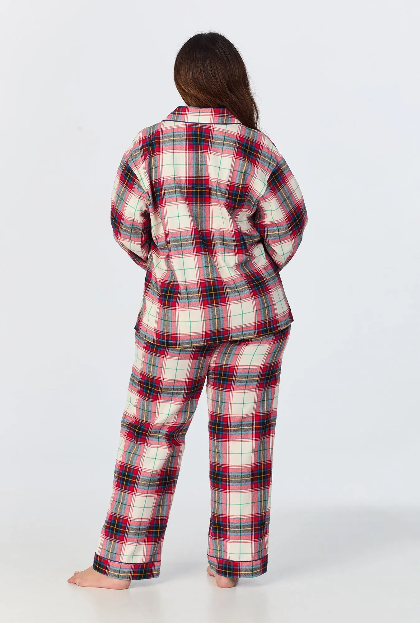 Winter Tartan Long Sleeve Classic Woven Portuguese Flannel PJ Set sold by BedHead product image thumbnail 5