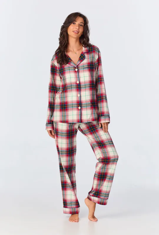 Winter Tartan Long Sleeve Classic Woven  Portuguese Flannel  PJ Set sold by BedHead