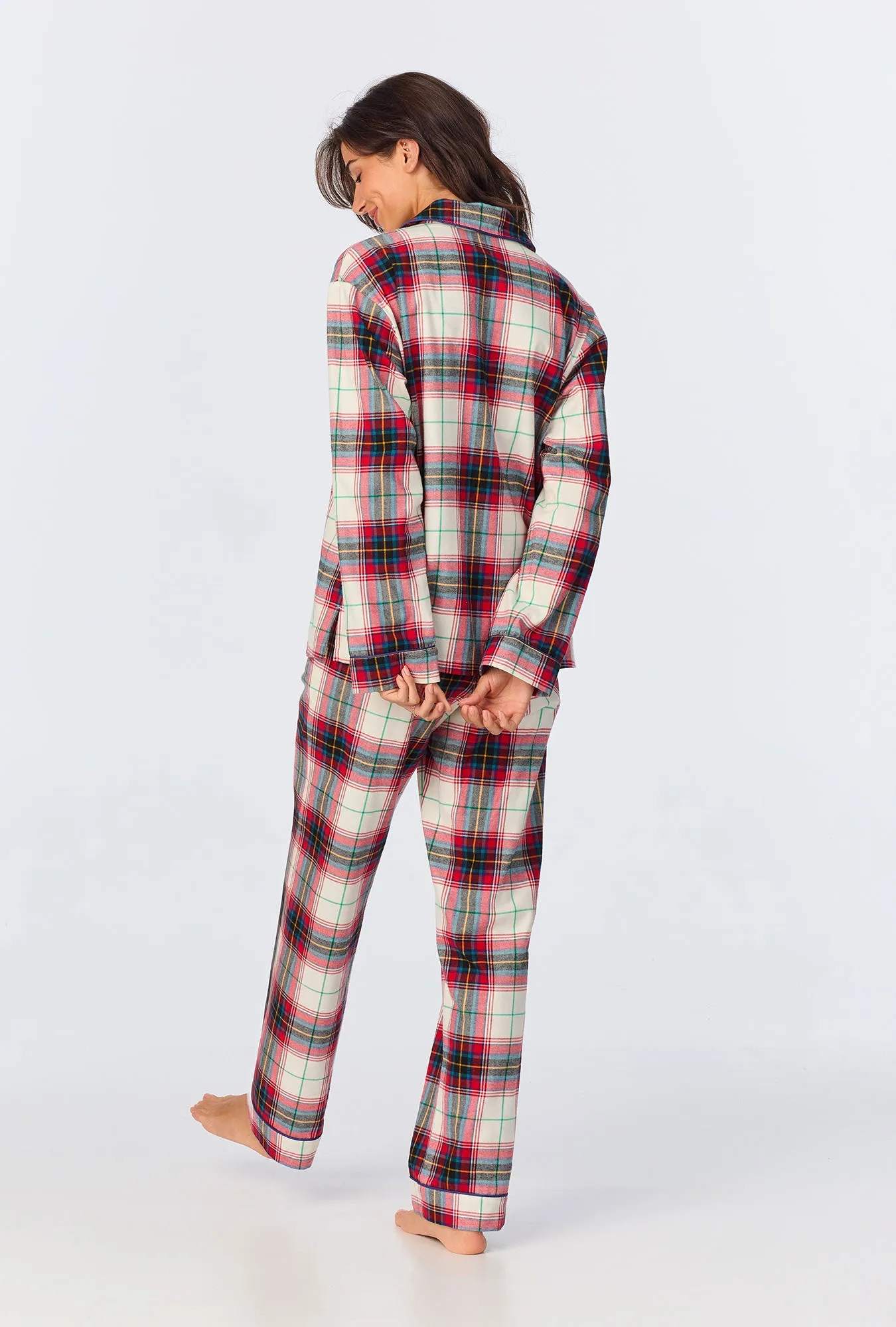 Winter Tartan Long Sleeve Classic Woven Portuguese Flannel PJ Set sold by BedHead product image thumbnail 3