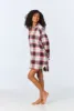 Winter Tartan High Low Woven Portuguese Flannel Boyfriend Shirt sold by BedHead