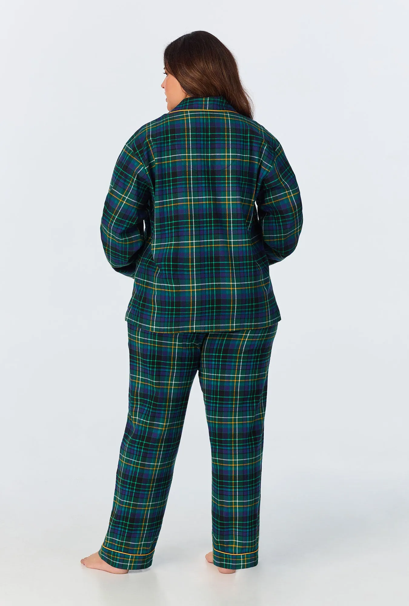Celebration Plaid Long Sleeve Classic Woven Portuguese Flannel PJ Set sold by BedHead product image thumbnail 5