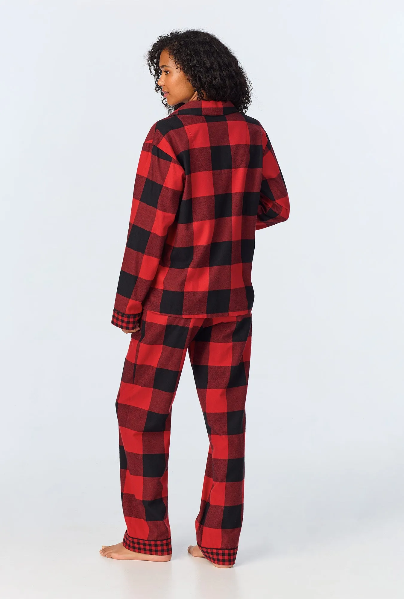 Buffalo Check Long Sleeve Classic Woven Portuguese Flannel PJ Set sold by BedHead product image thumbnail 3
