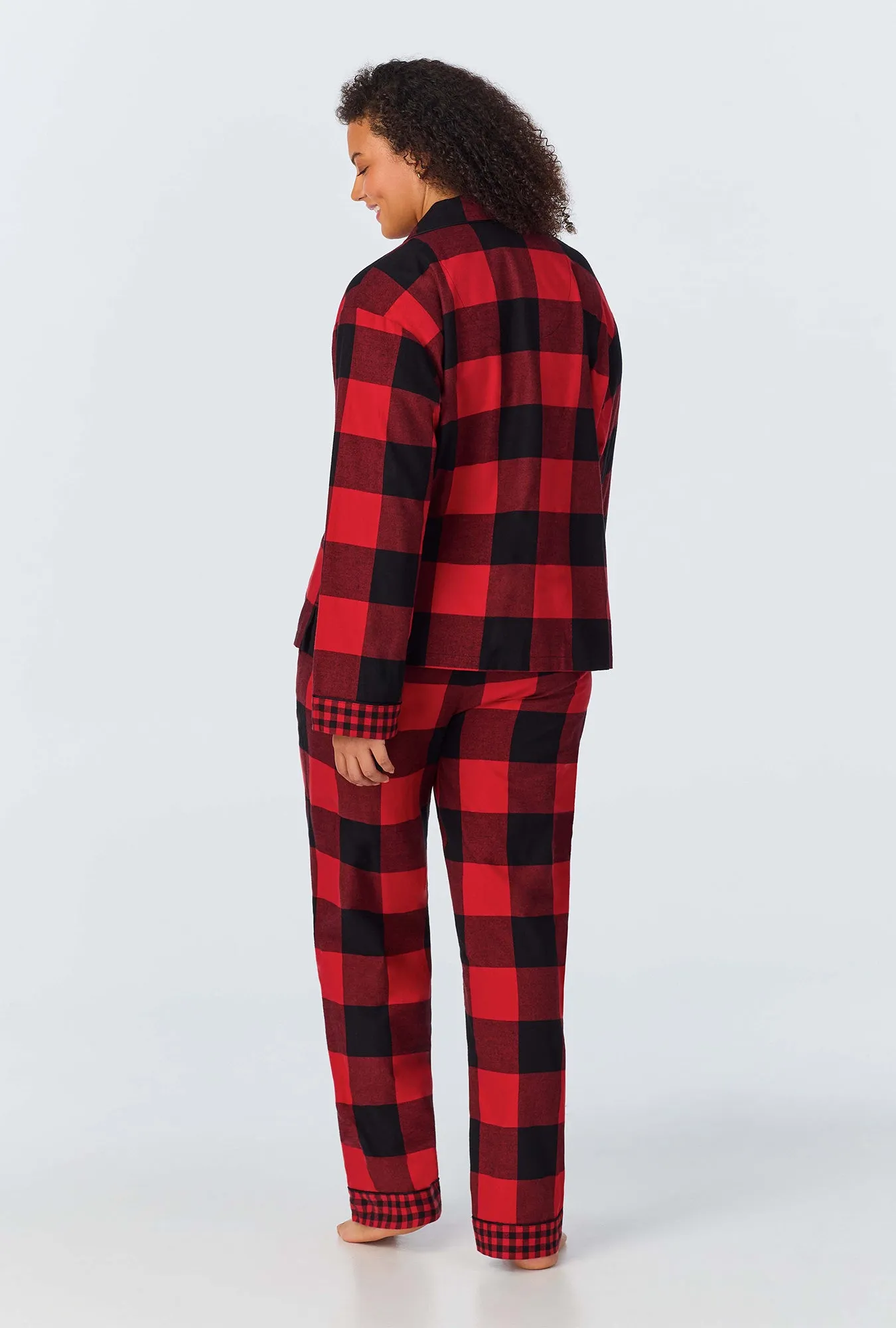 Buffalo Check Long Sleeve Classic Woven Portuguese Flannel PJ Set sold by BedHead product image thumbnail 5
