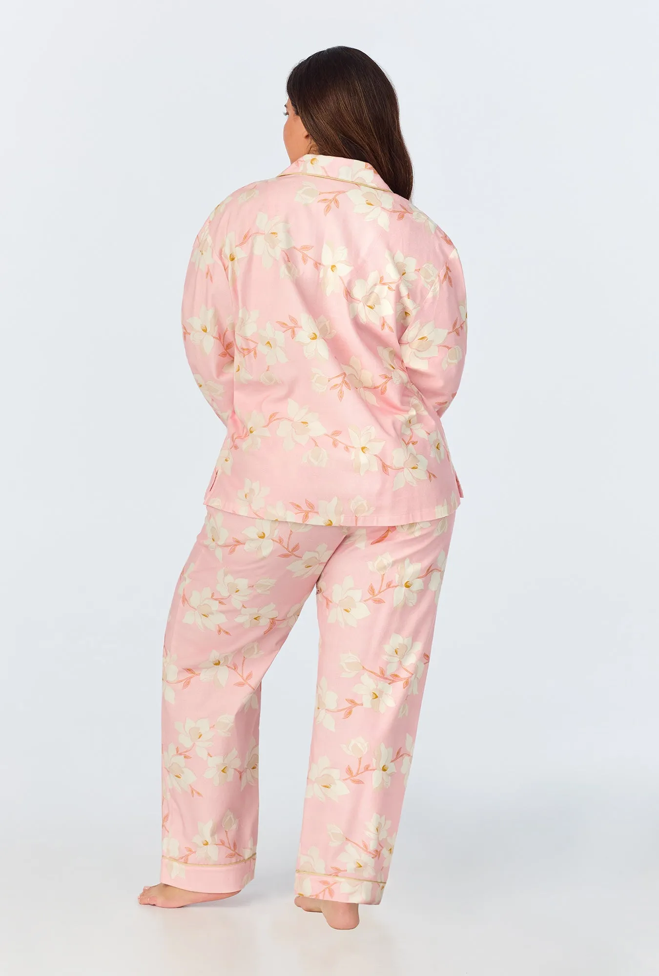 Magnolia Blossom Long Sleeve Classic Woven Portuguese Flannel PJ Set sold by BedHead product image thumbnail 4