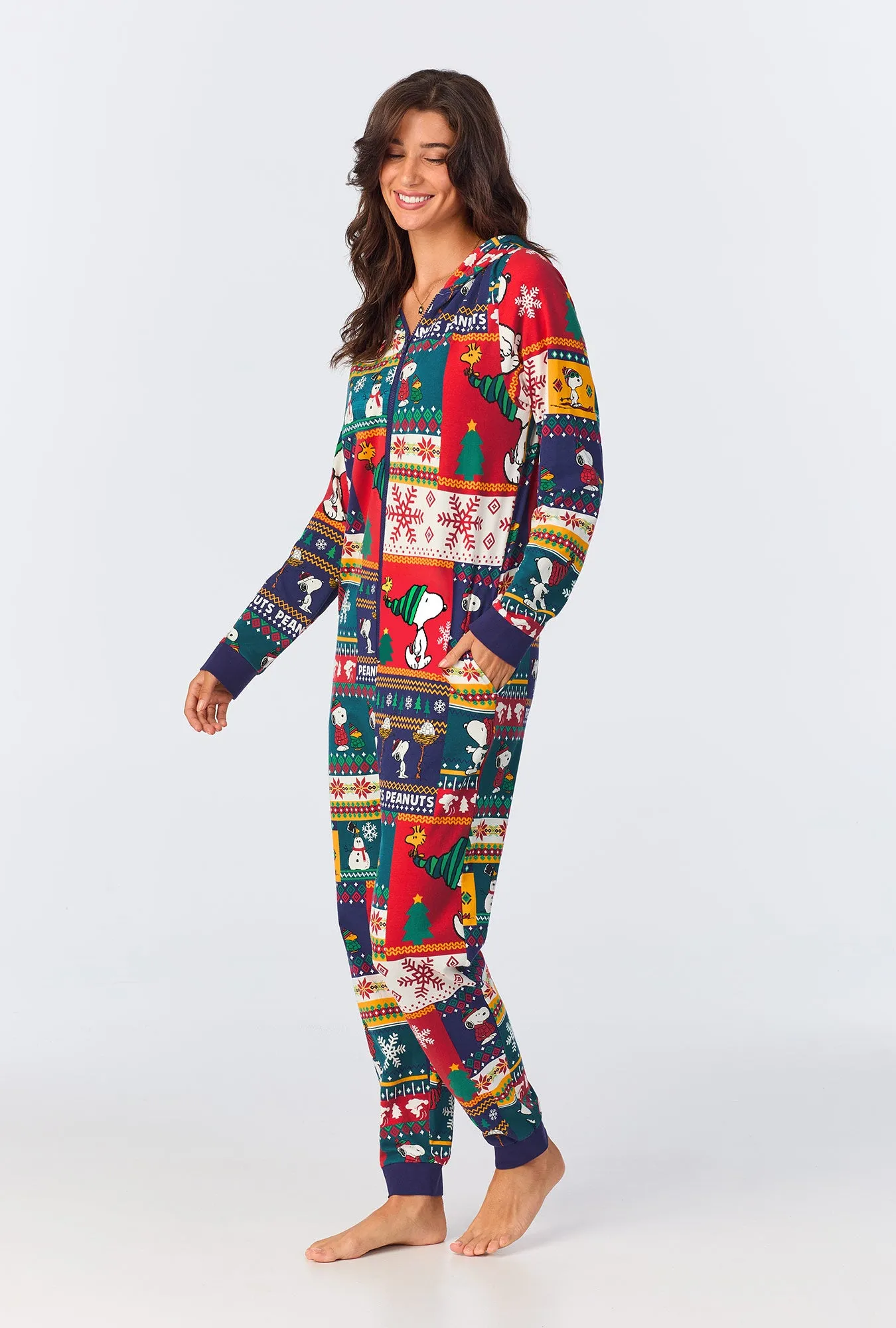 Fairisle Snoopy® Long Sleeve Stretch Jersey Unisex Onesie sold by BedHead product image thumbnail 4