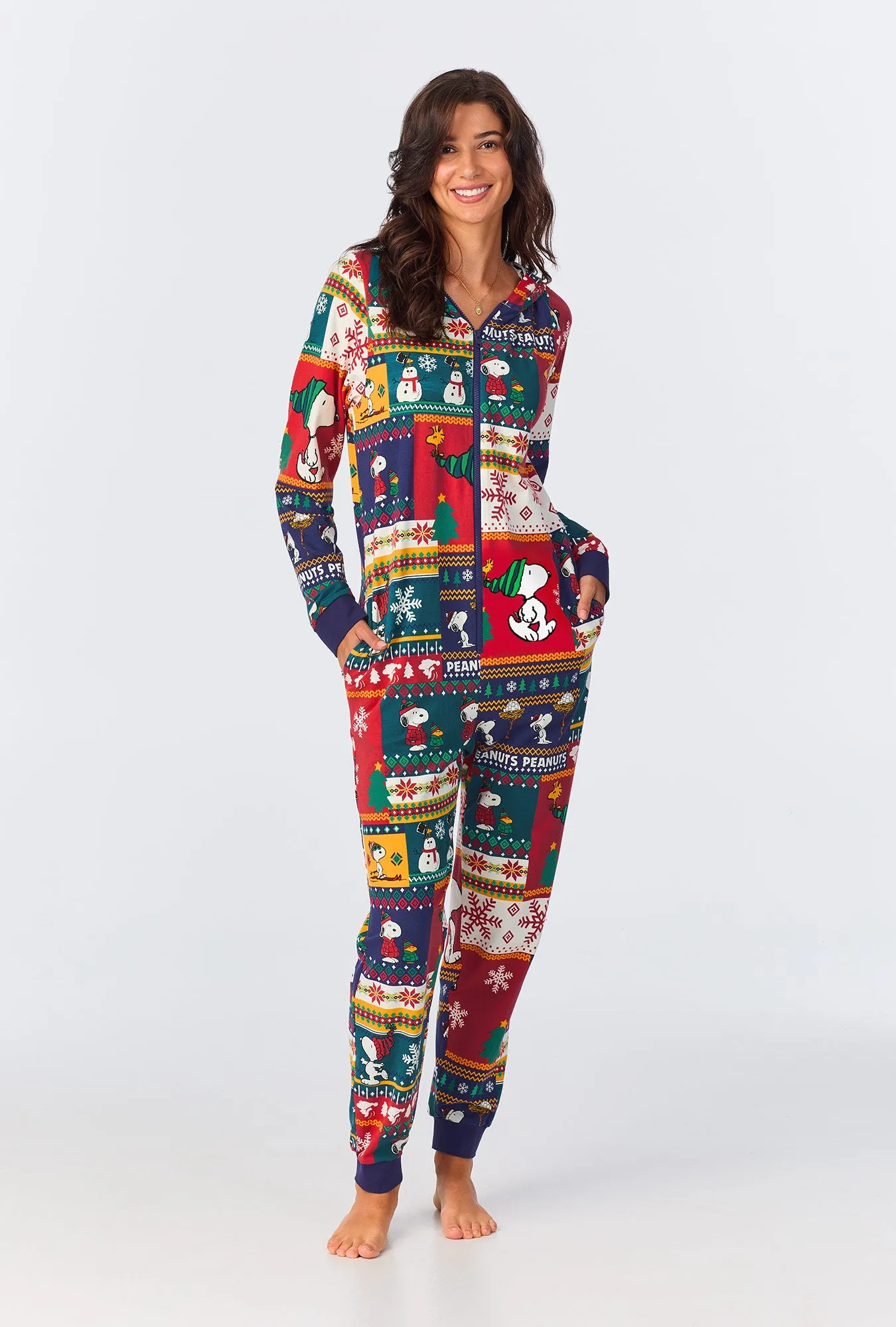 Fairisle Snoopy® Long Sleeve Stretch Jersey Unisex Onesie sold by BedHead product image thumbnail 3