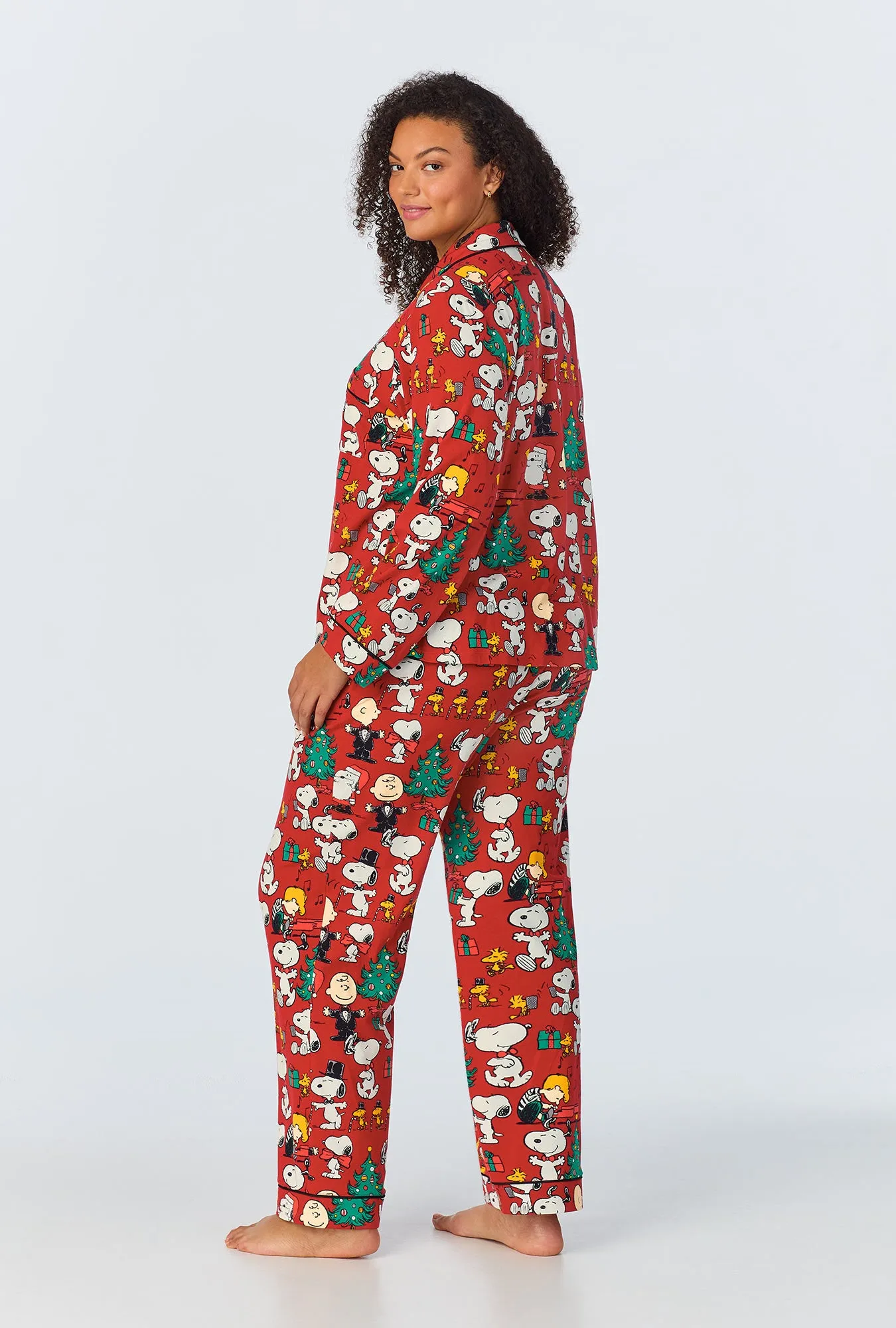 Peanuts® Festive Fun Long Sleeve Classic Stretch Jersey PJ Set sold by BedHead product image thumbnail 5