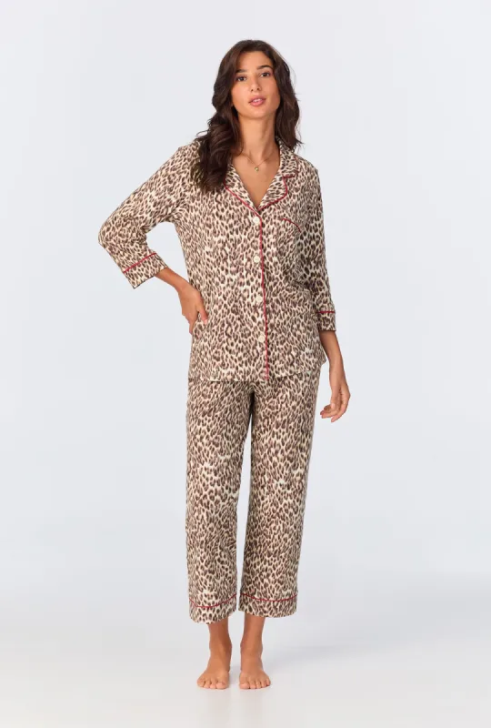 Wild Thing 3/4 Sleeve Classic Stretch Jersey Cropped PJ Set sold by BedHead