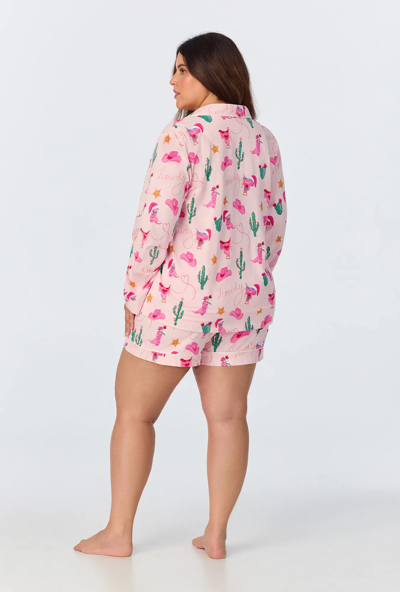 Christmas Cowgirl Long Sleeve Classic Stretch Jersey Short PJ Set sold by BedHead product image thumbnail 5