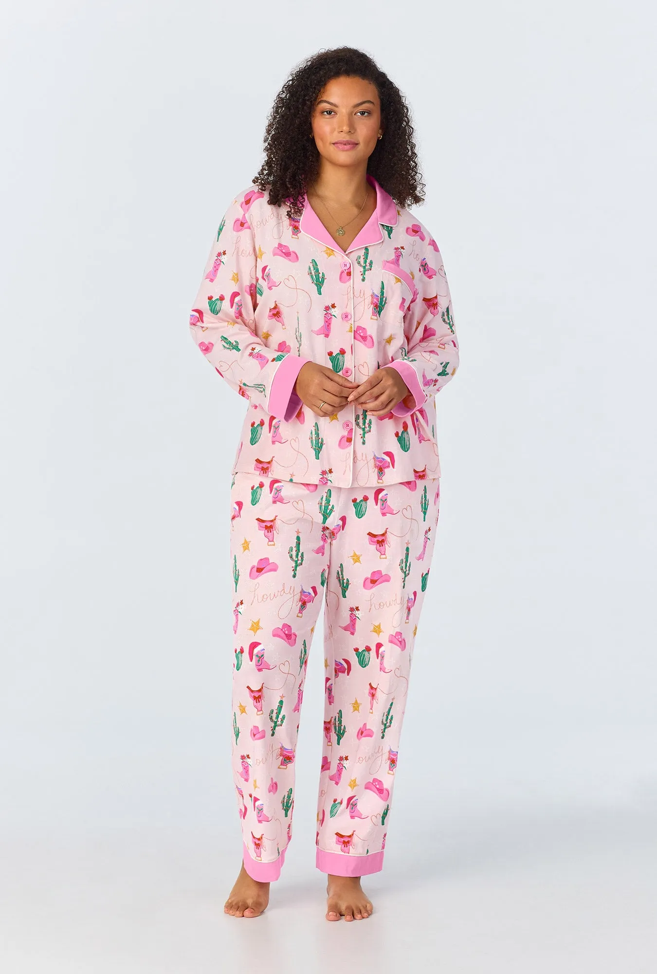 Christmas Cowgirl Long Sleeve Classic Stretch Jersey PJ Set sold by BedHead product image thumbnail 4