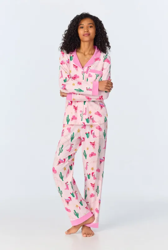Christmas Cowgirl Long Sleeve Classic Stretch Jersey PJ Set sold by BedHead
