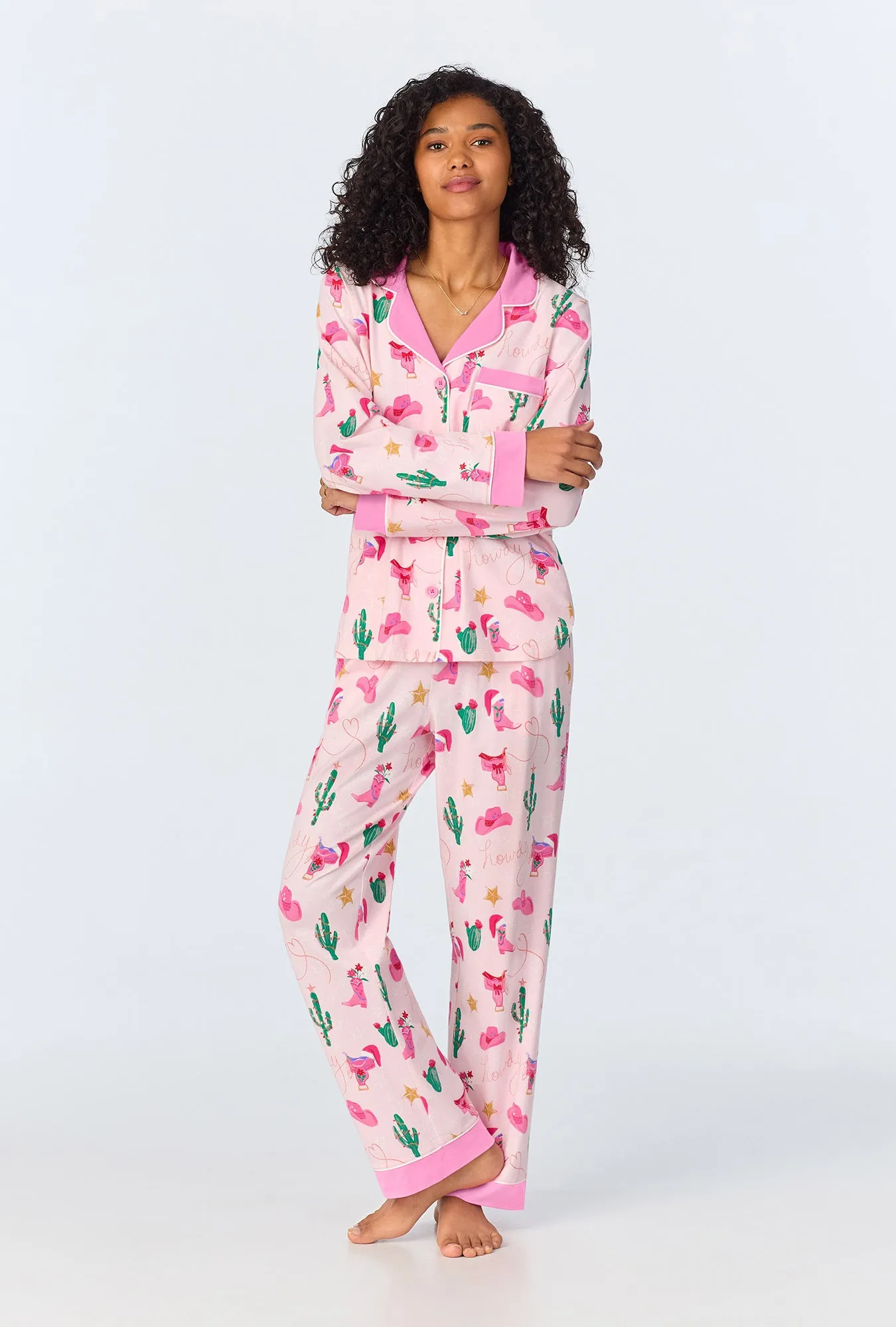 Christmas Cowgirl Long Sleeve Classic Stretch Jersey PJ Set sold by BedHead