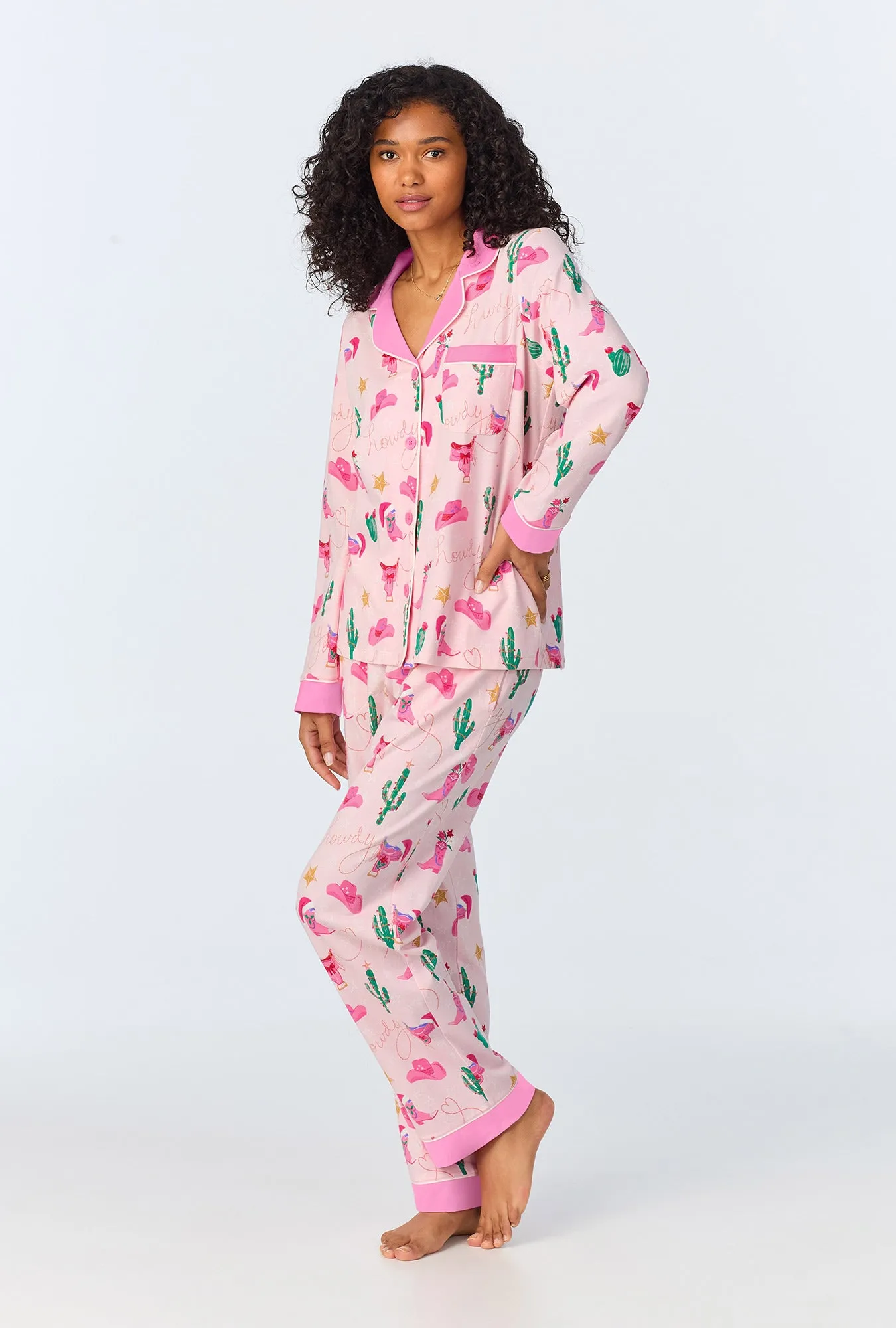 Christmas Cowgirl Long Sleeve Classic Stretch Jersey PJ Set sold by BedHead product image thumbnail 2