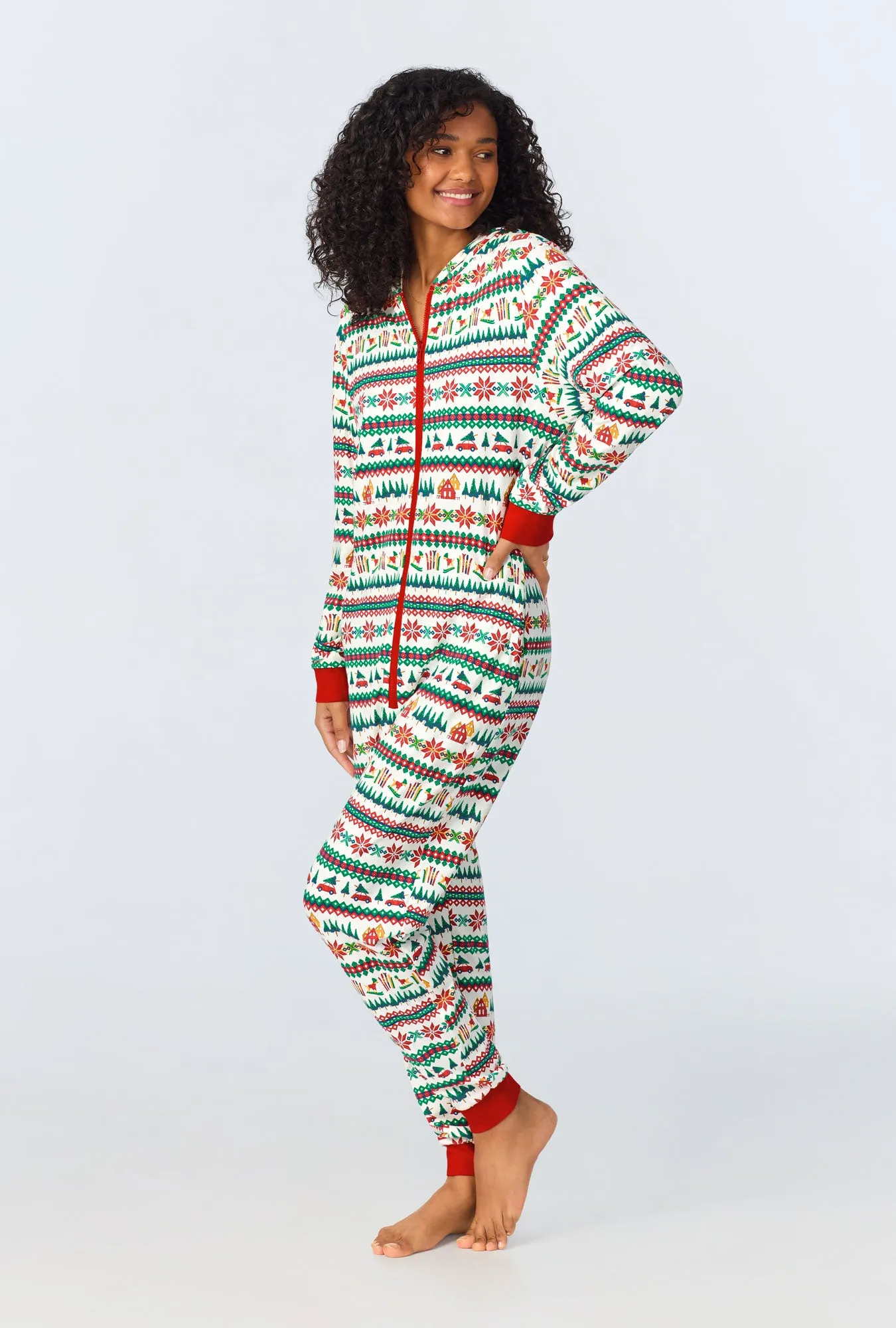 Festive Fairisle Long Sleeve Stretch Jersey Unisex Onesie sold by BedHead product image thumbnail 2