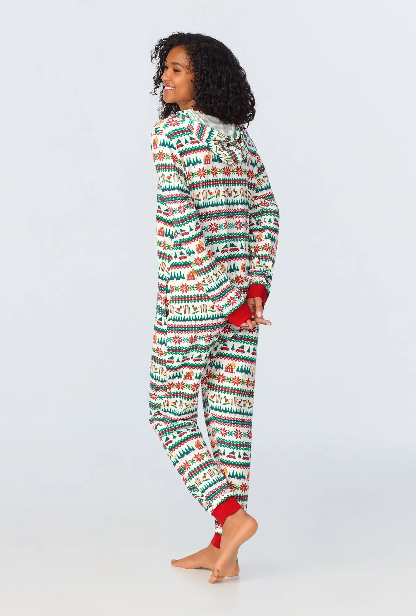 Festive Fairisle Long Sleeve Stretch Jersey Unisex Onesie sold by BedHead product image thumbnail 3