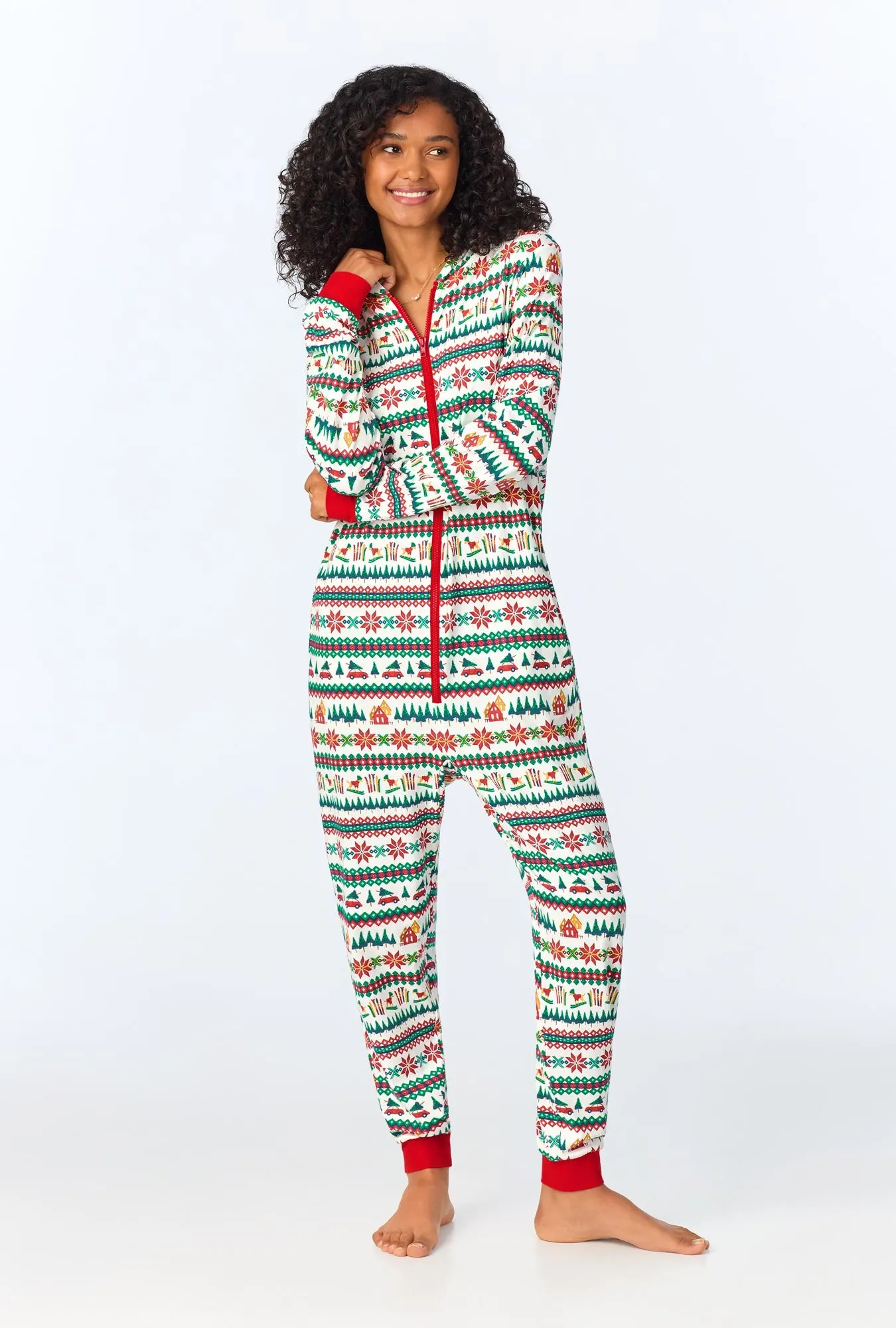 Festive Fairisle Long Sleeve Stretch Jersey Unisex Onesie sold by BedHead