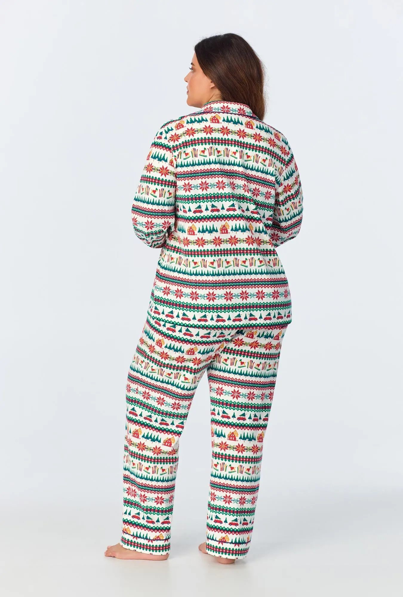 Festive Fairisle Long Sleeve Classic Stretch Jersey PJ Set sold by BedHead product image thumbnail 5
