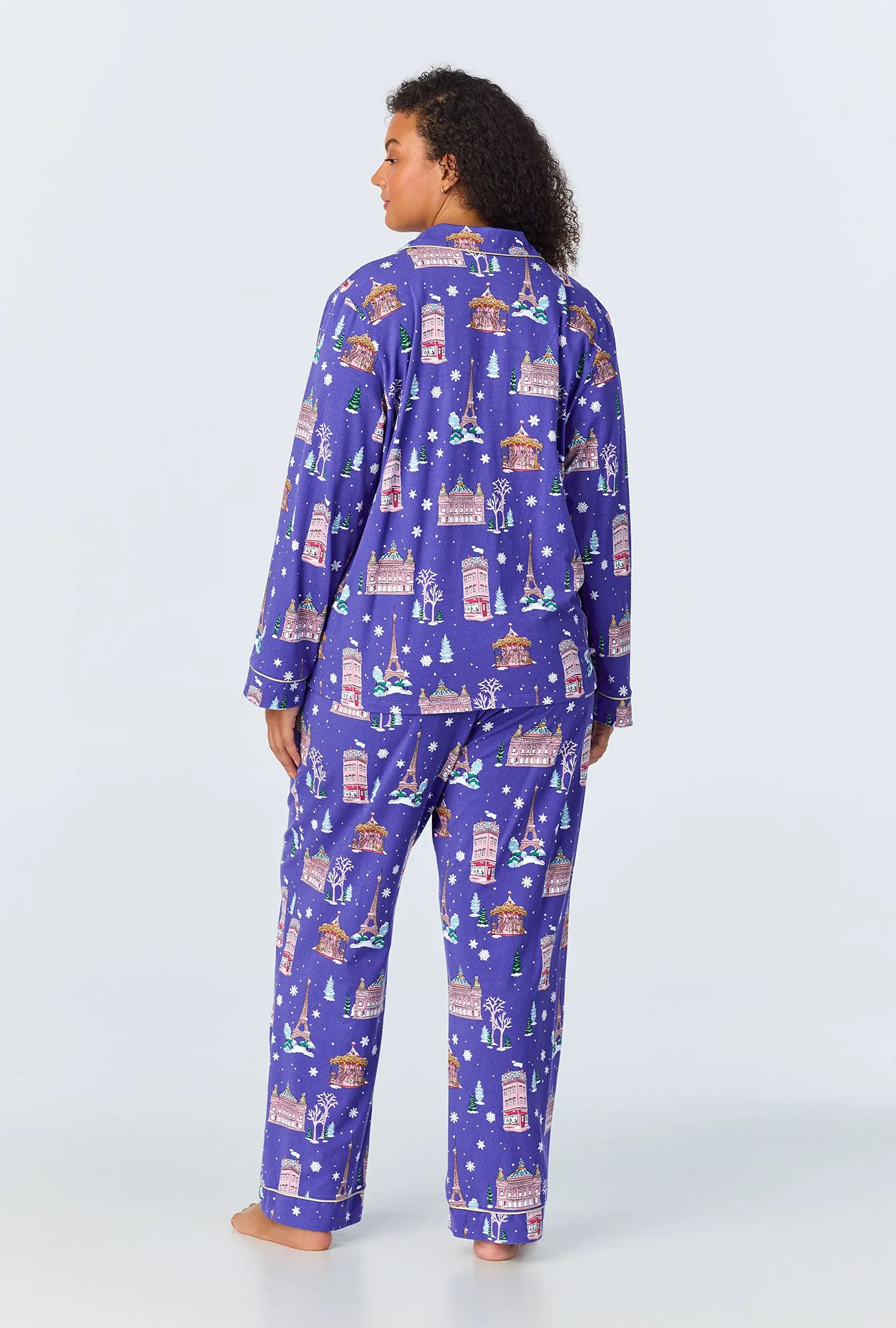 Winter in Paris Long Sleeve Classic Stretch Jersey PJ Set sold by BedHead product image thumbnail 5