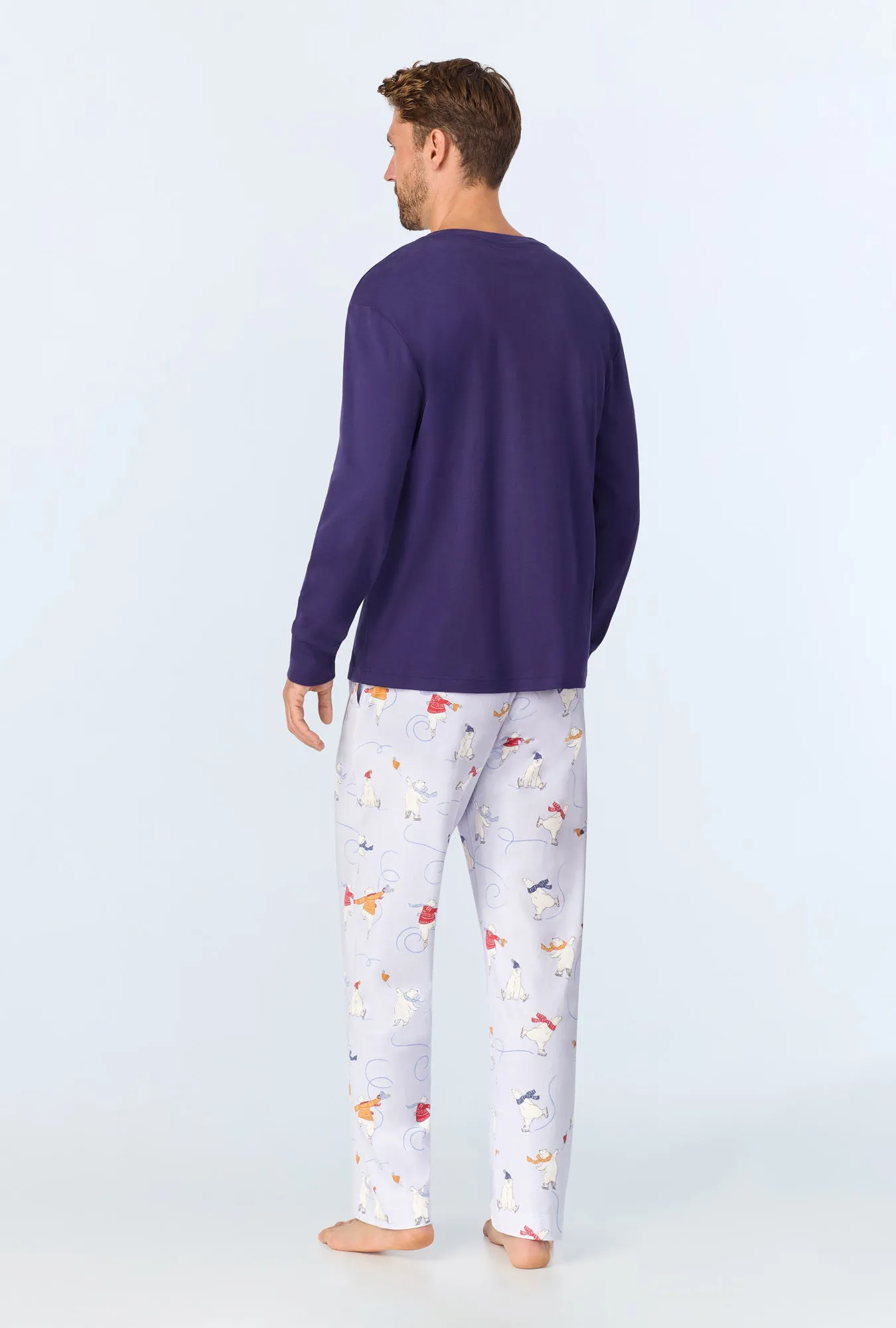 Free Skate Men's Long Sleeve Henley Stretch Jersey PJ Set sold by BedHead product image thumbnail 3