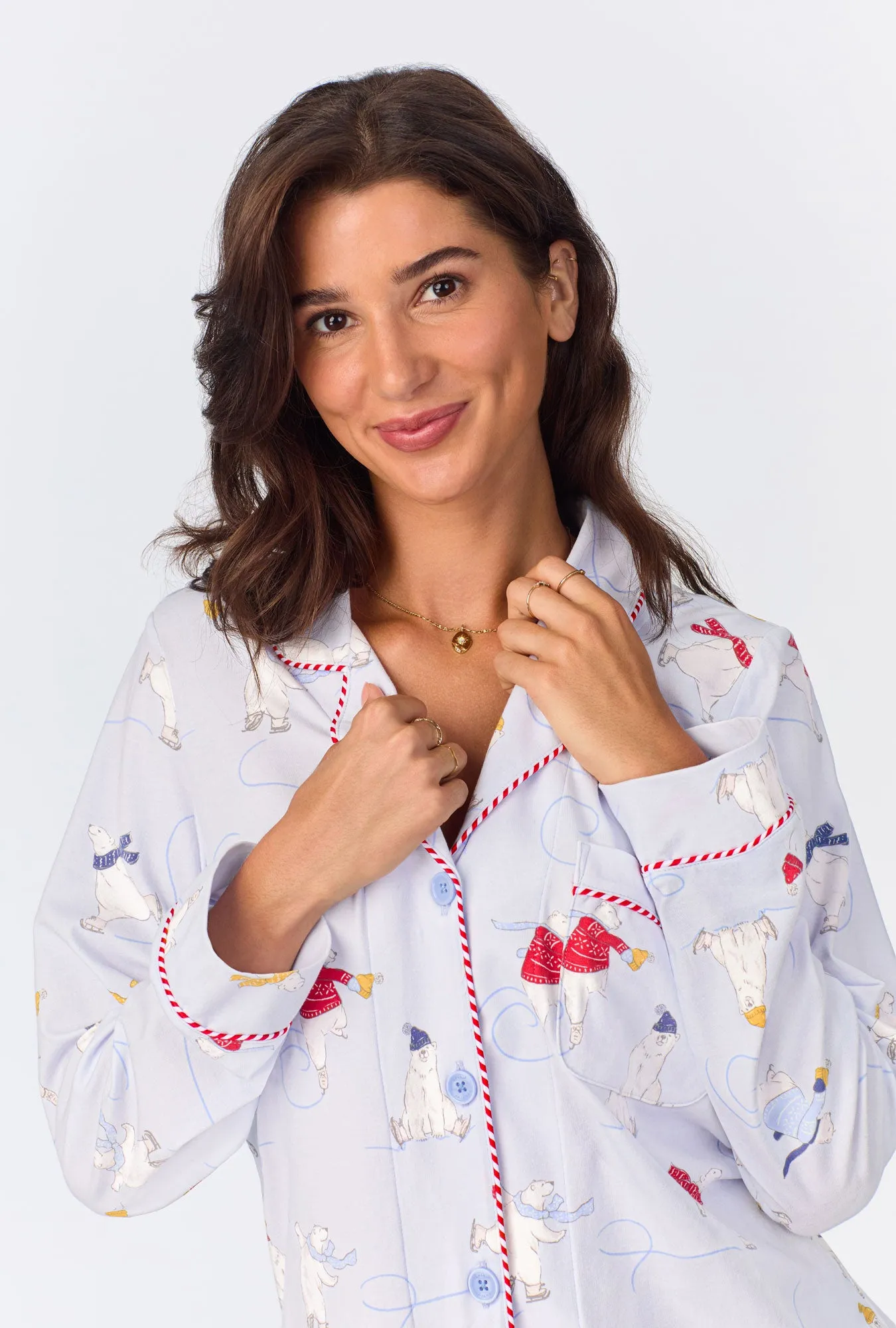 Free Skate Long Sleeve Classic Stretch Jersey PJ Set sold by BedHead