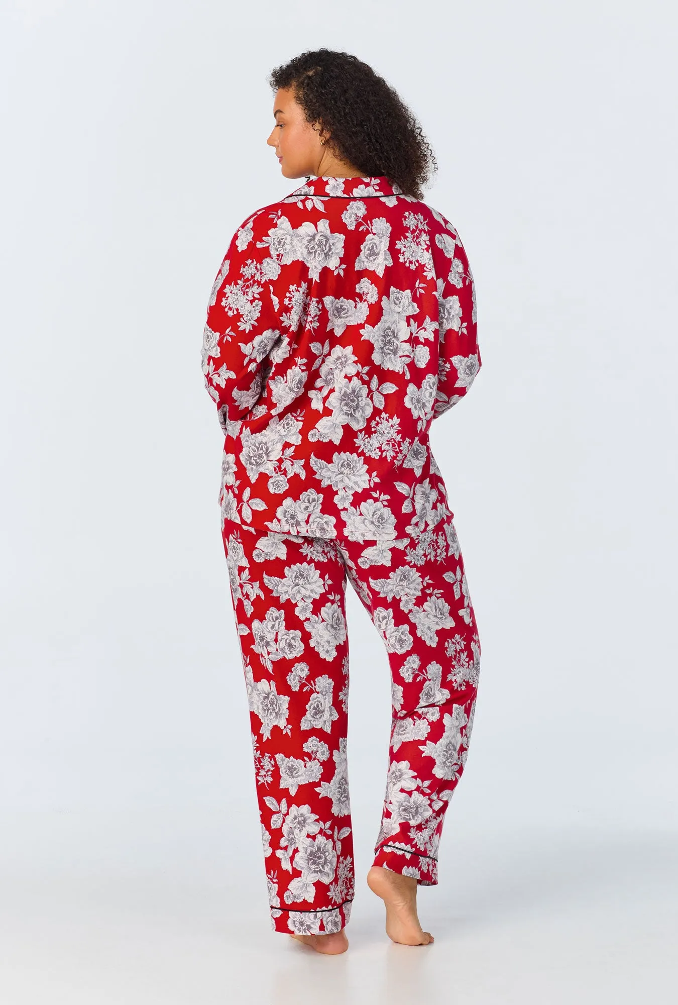 Camellias Long Sleeve Classic Stretch Jersey PJ Set sold by BedHead product image thumbnail 5