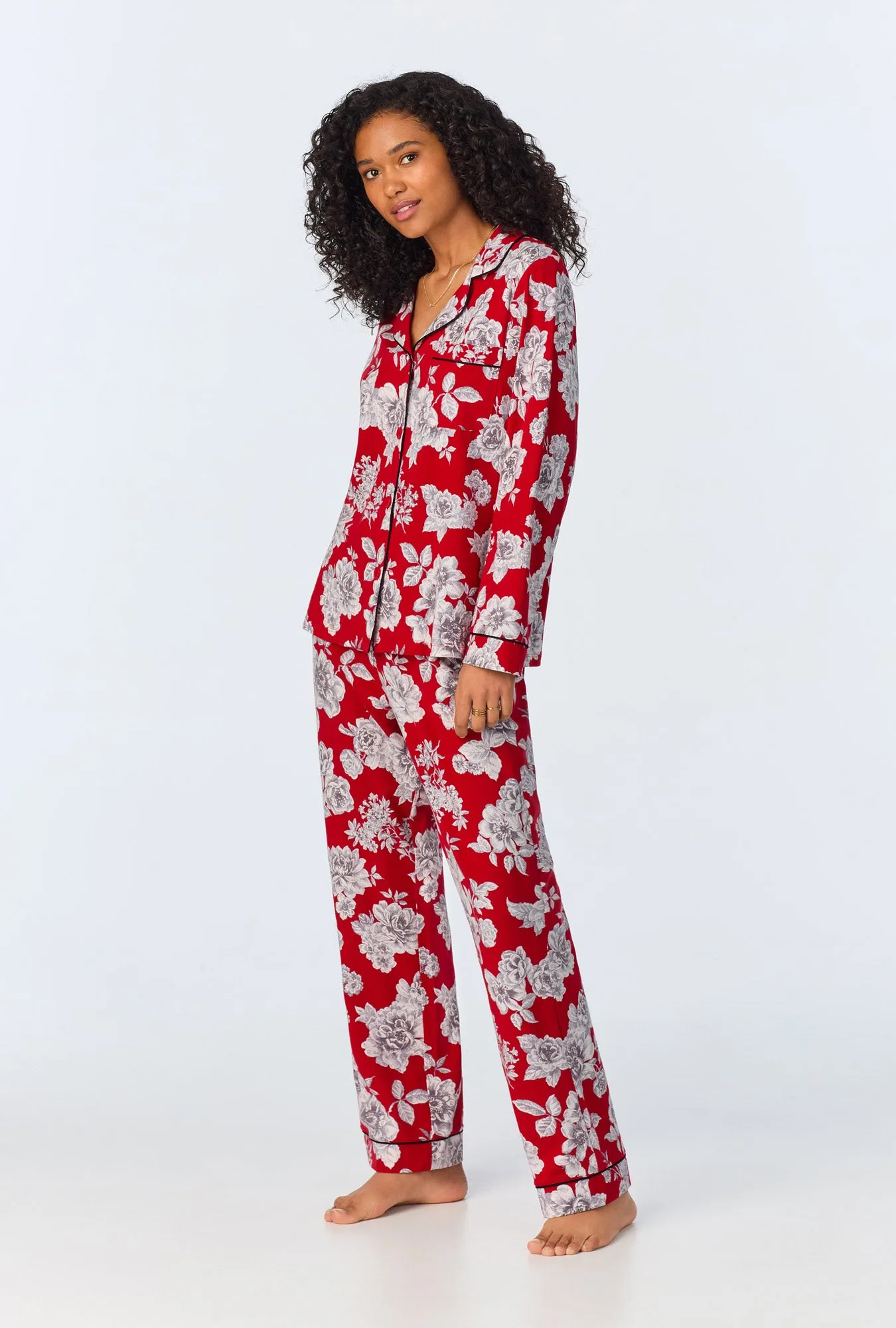 Camellias Long Sleeve Classic Stretch Jersey PJ Set sold by BedHead product image thumbnail 2