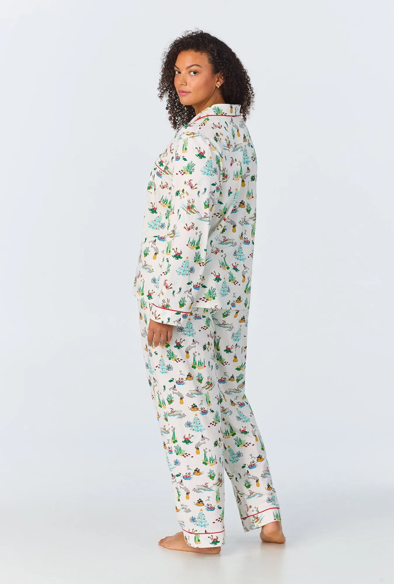 Tis The Sea-Son Long Sleeve Classic Stretch Jersey PJ Set sold by BedHead product image thumbnail 5