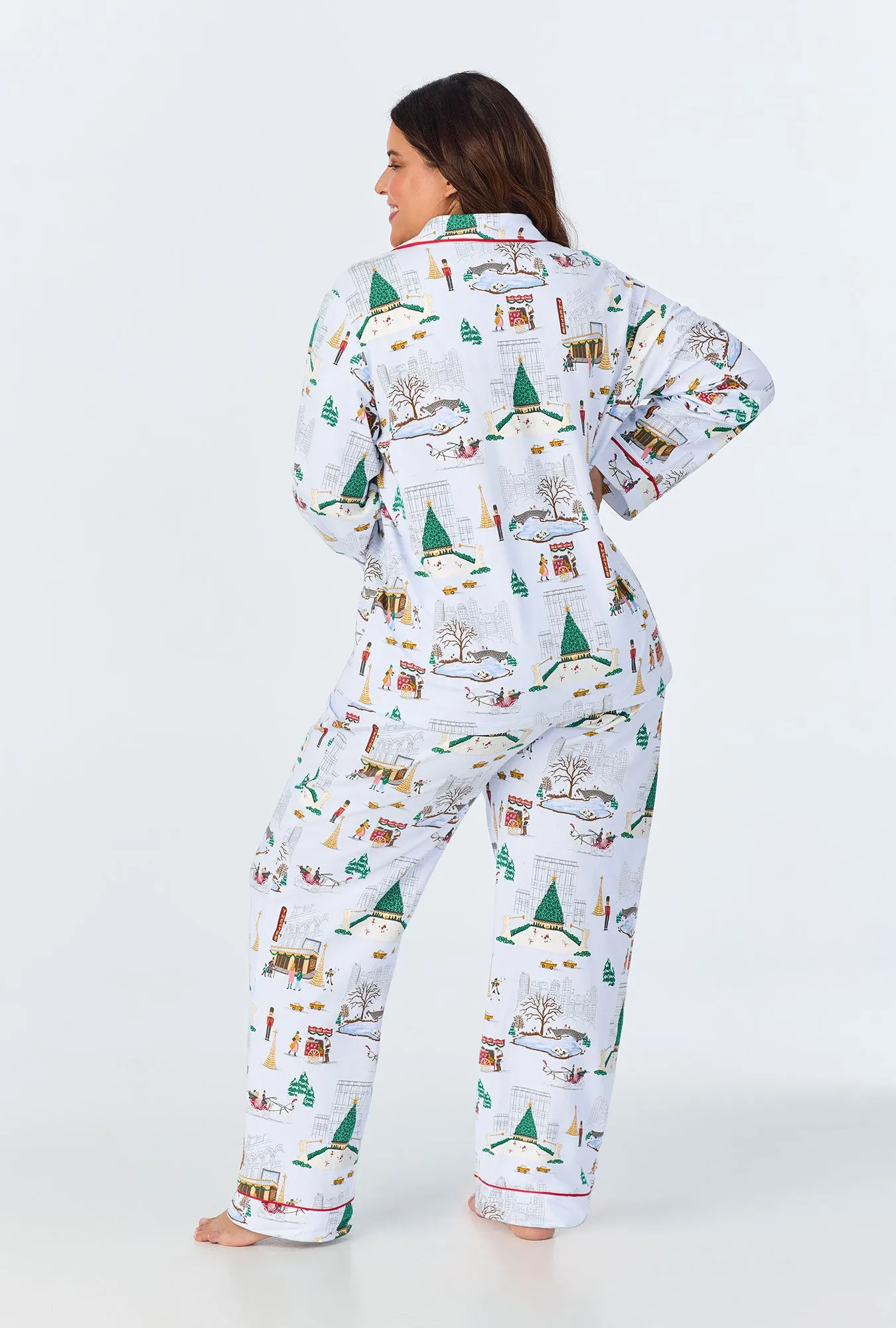 Holiday In The City Long Sleeve Classic Stretch Jersey PJ Set sold by BedHead product image thumbnail 5