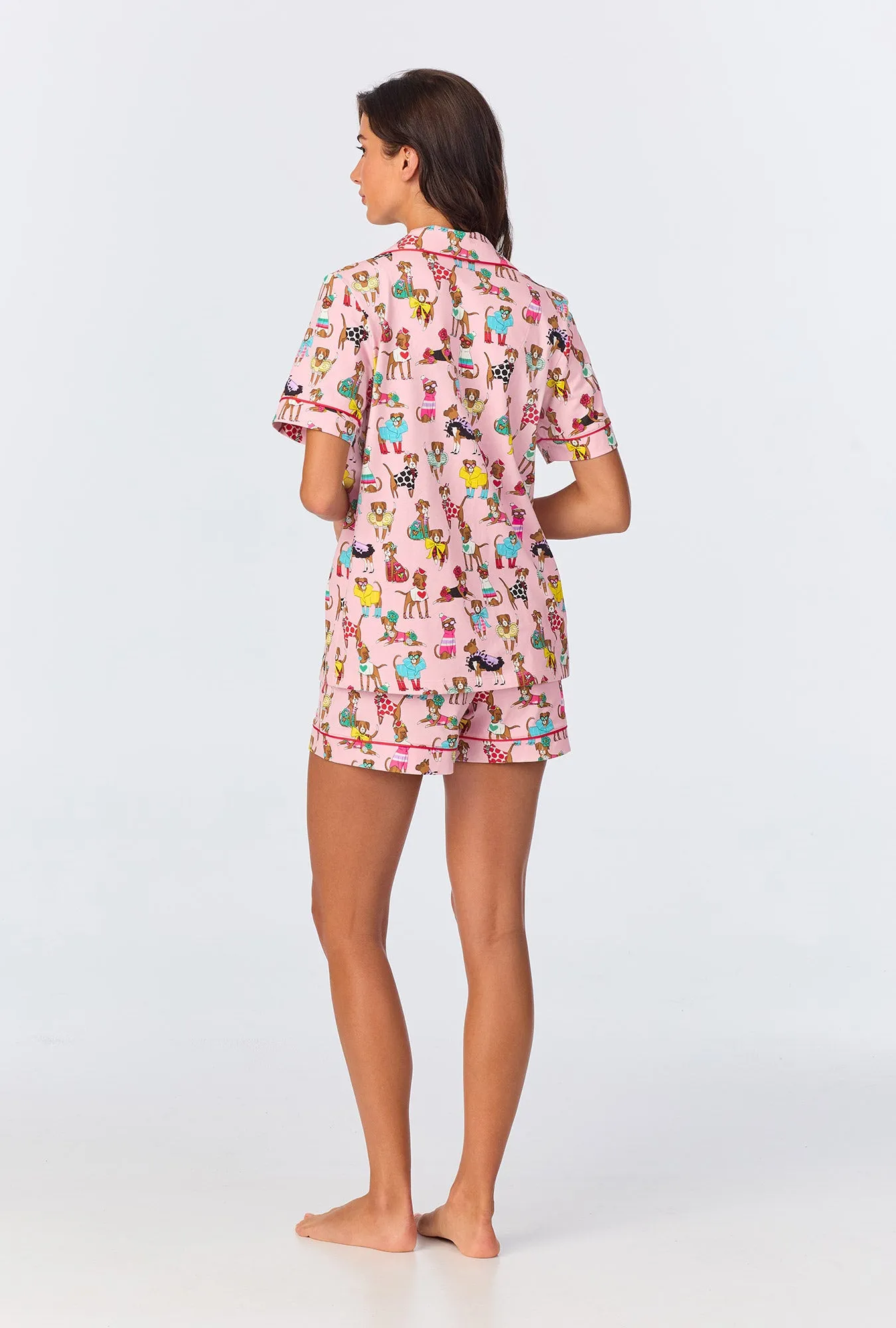 Bedhead x Bronwyn Newport Chic Boxers Short Sleeve Classic Shorty Stretch Jersey PJ Set sold by BedHead product image thumbnail 3