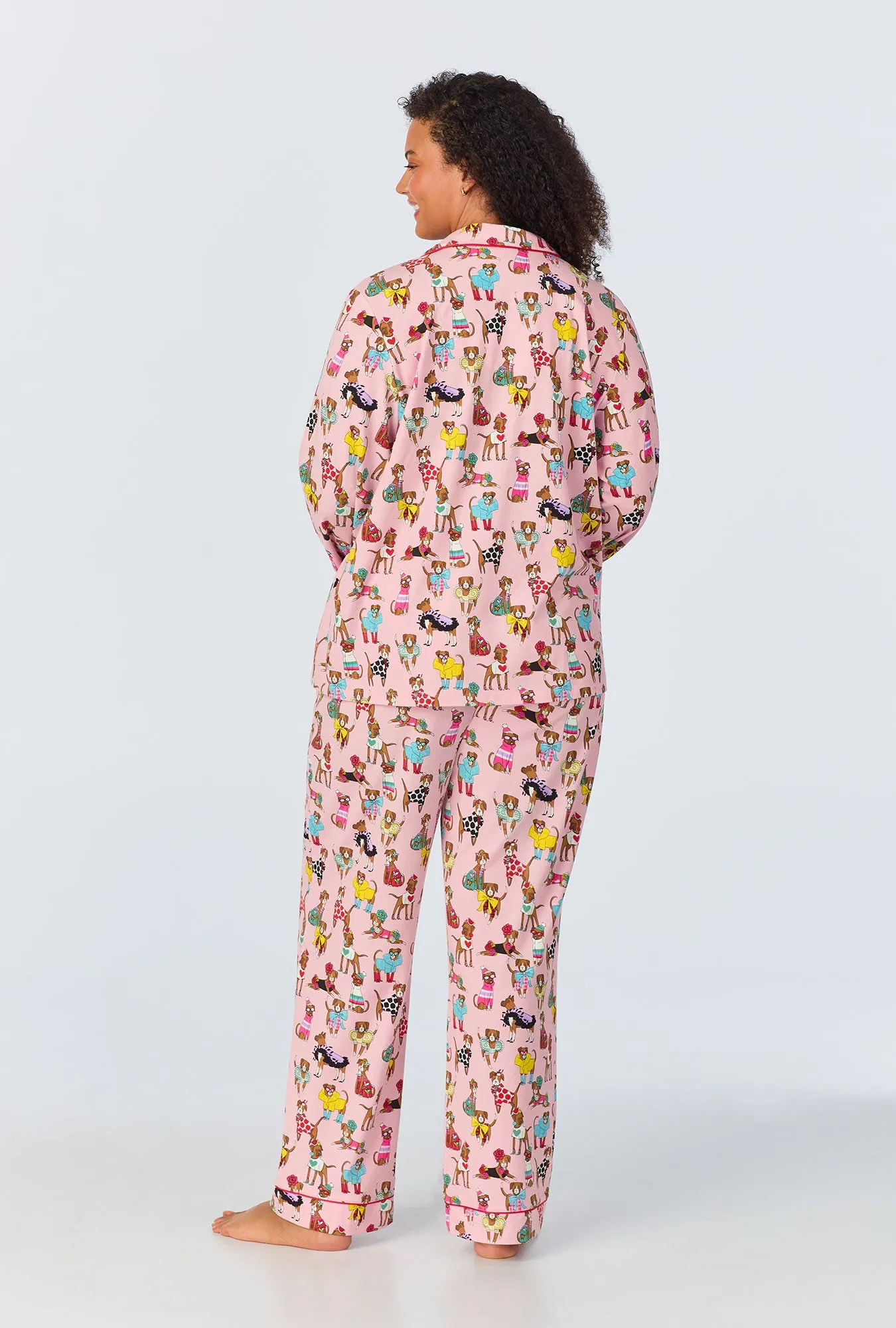 Bedhead x Bronwyn Newport Chic Boxers Long Sleeve Classic Stretch Jersey PJ Set sold by BedHead product image thumbnail 5