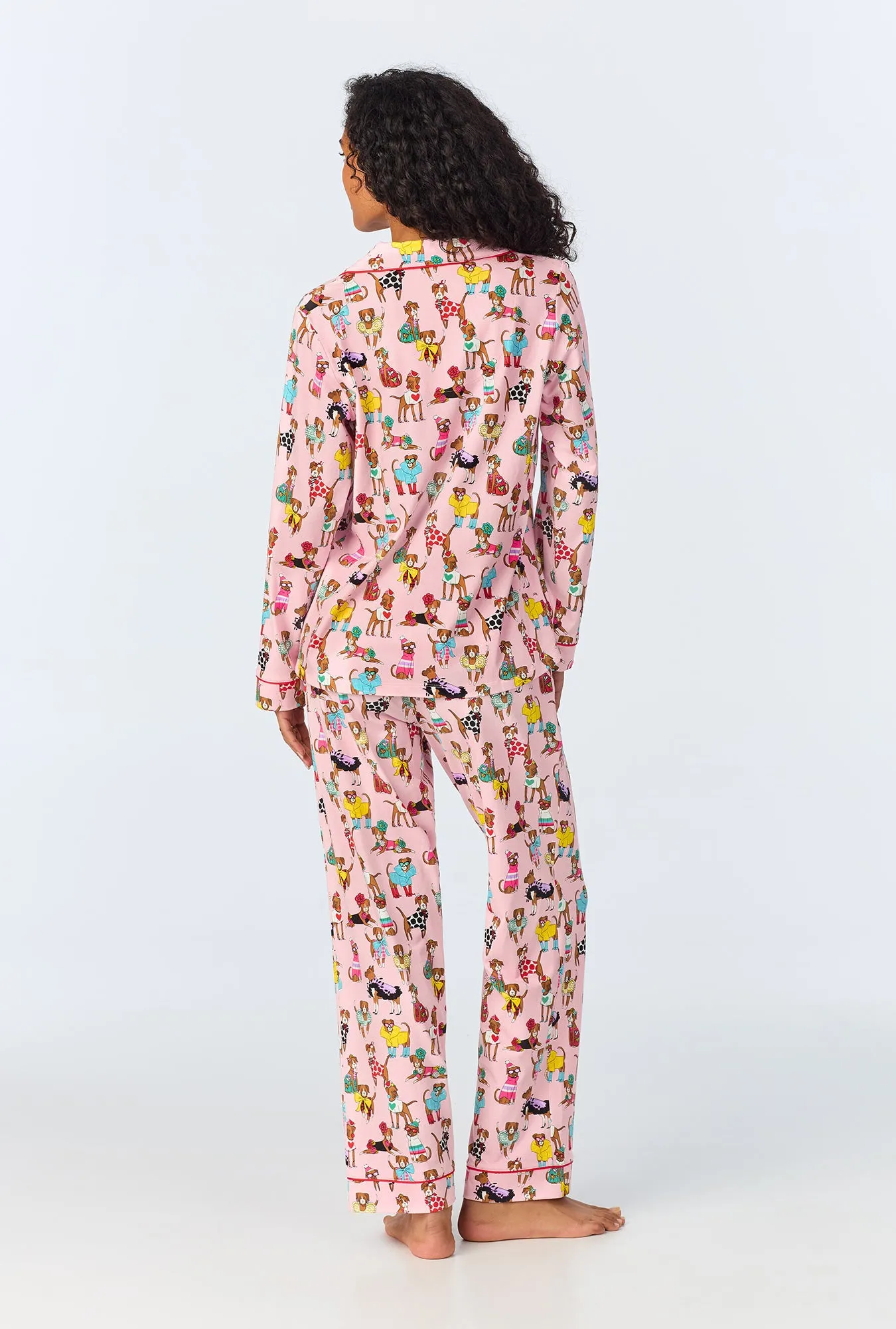 Bedhead x Bronwyn Newport Chic Boxers Long Sleeve Classic Stretch Jersey PJ Set sold by BedHead product image thumbnail 3