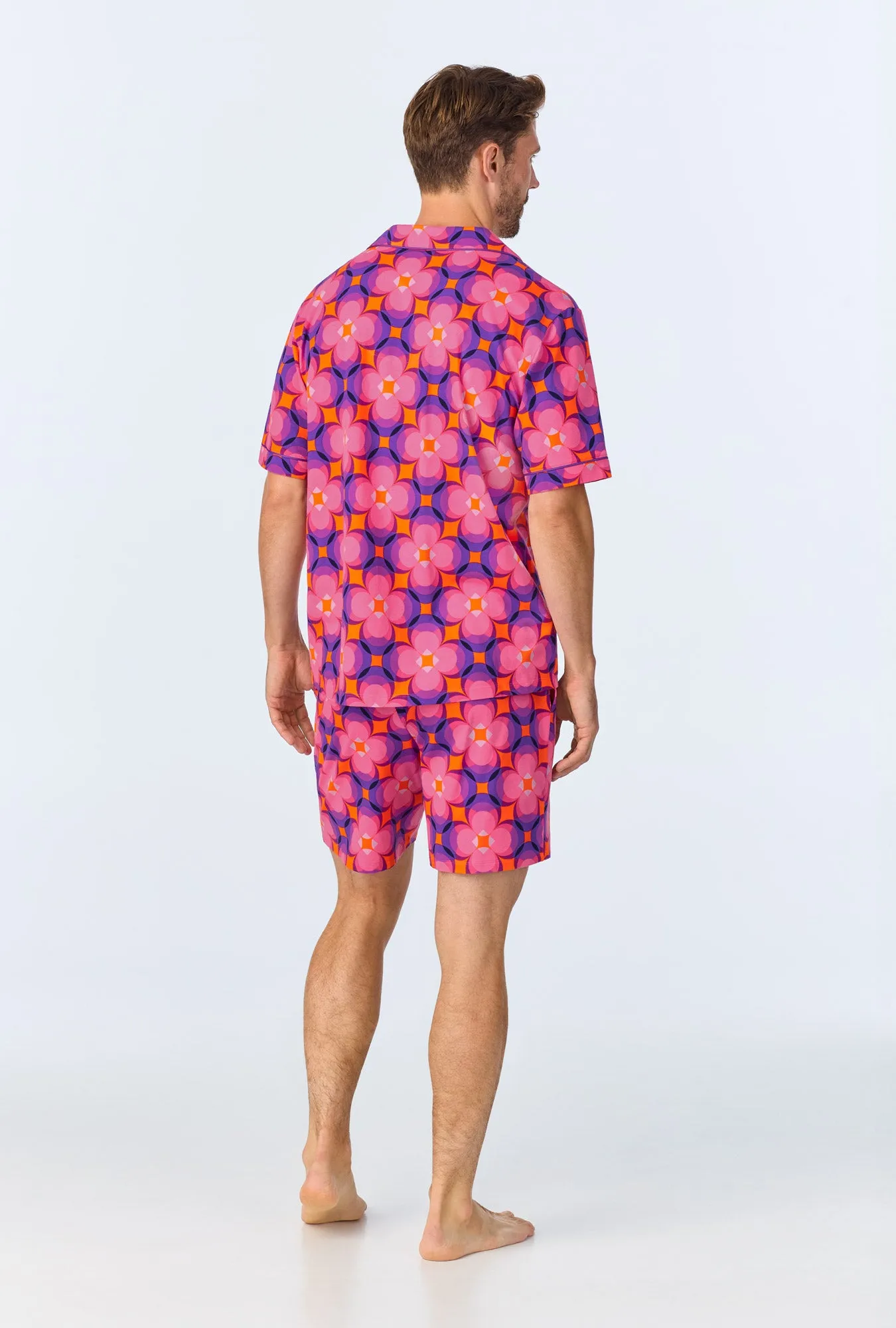 BedHead x Mr. Turk Space Cat Men's Short Sleeve Notch Stretch Jersey Short PJ Set sold by BedHead product image thumbnail 3