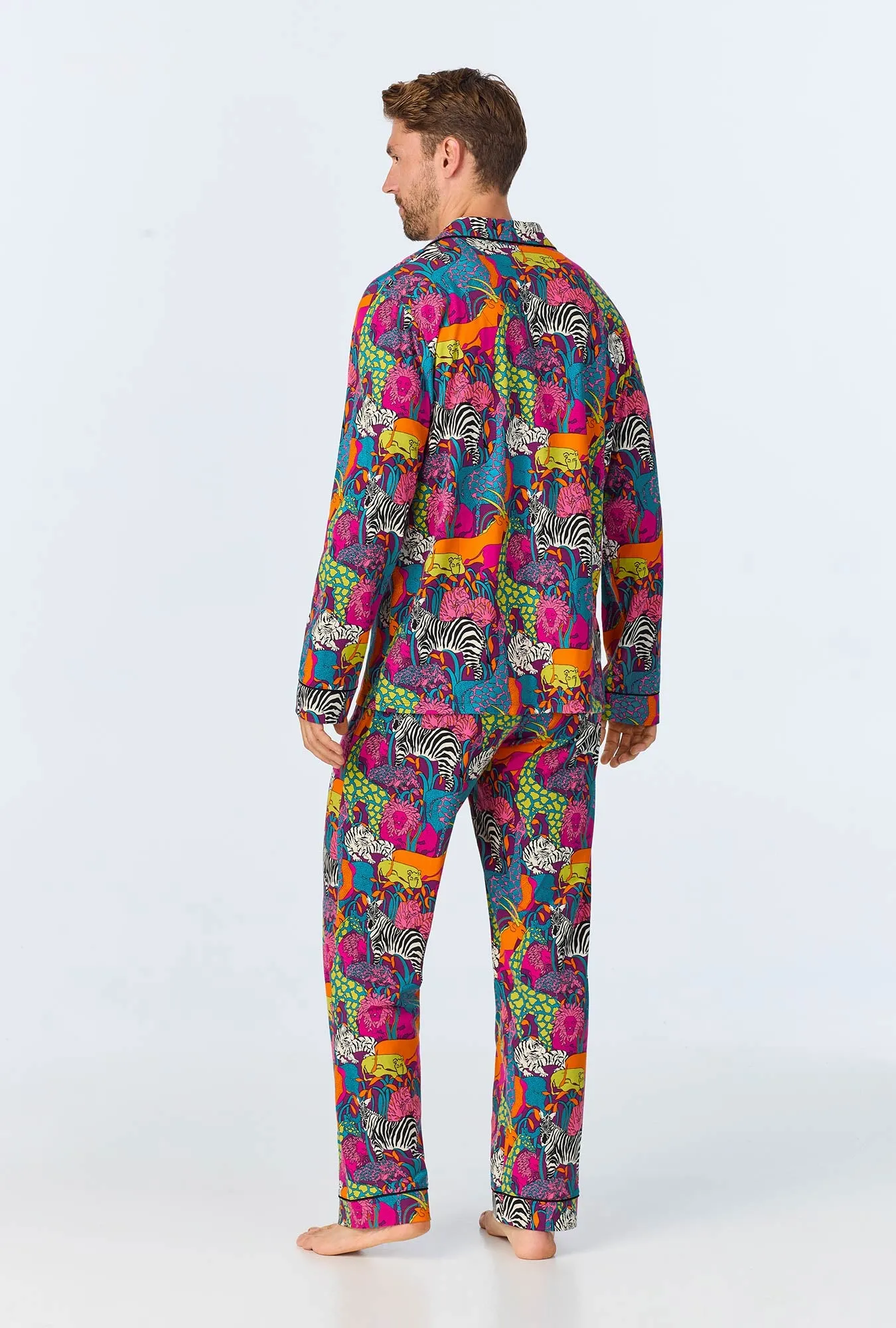 BedHead x Mr. Turk Jungle Men's Long Sleeve Classic Stretch Jersey PJ Set sold by BedHead product image thumbnail 3