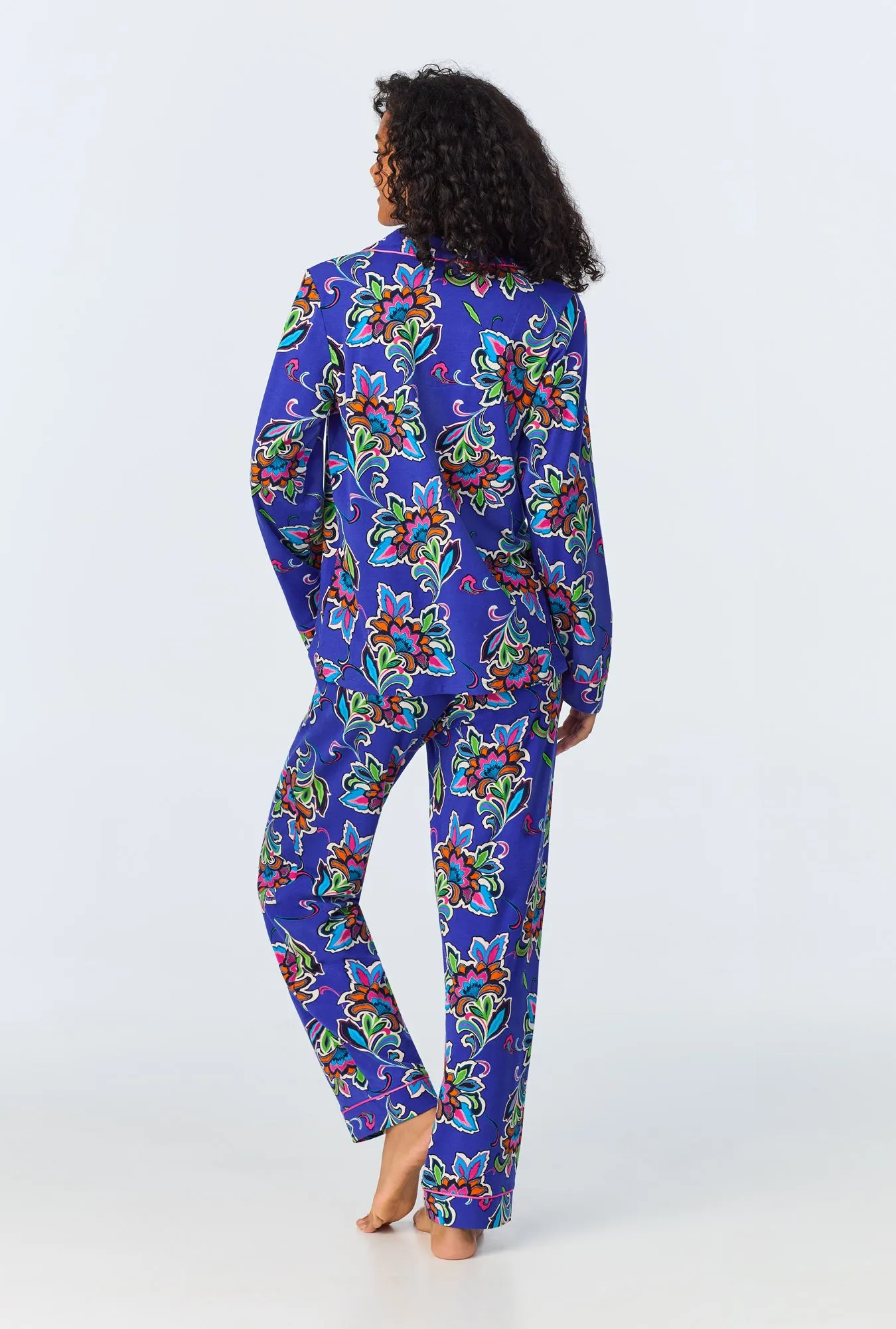 BedHead x Trina Turk Paisley Flower Long Sleeve Classic Stretch Jersey PJ Set sold by BedHead product image thumbnail 4