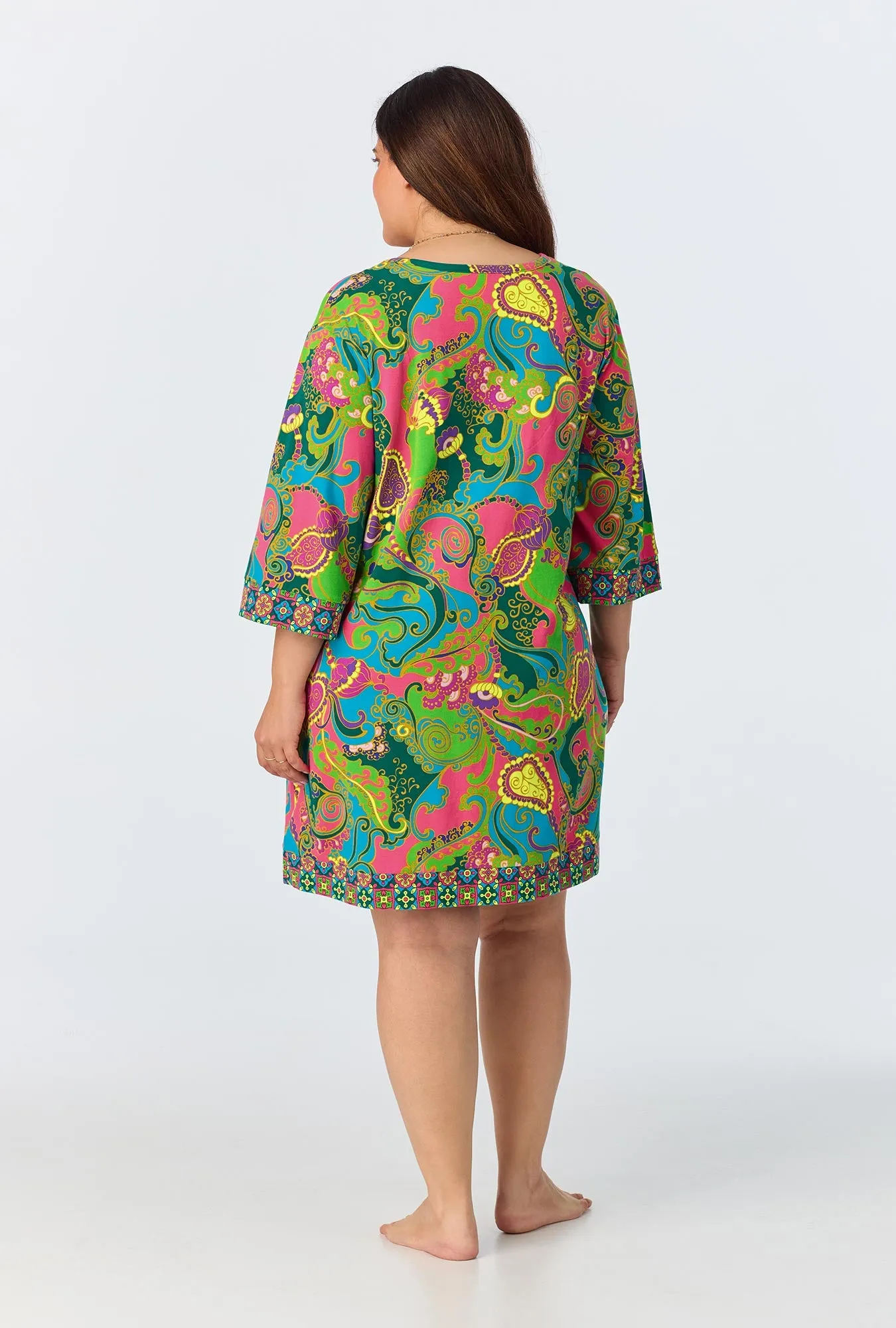 BedHead x Trina Turk Turkish Delight Short Sleeve Stretch Jersey Caftan sold by BedHead product image thumbnail 5