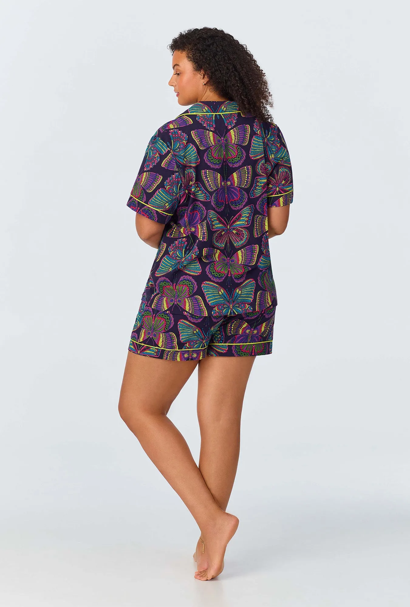 BedHead x Trina Turk Butterfly Short Sleeve Classic Shorty Stretch Jersey PJ Set sold by BedHead product image thumbnail 5